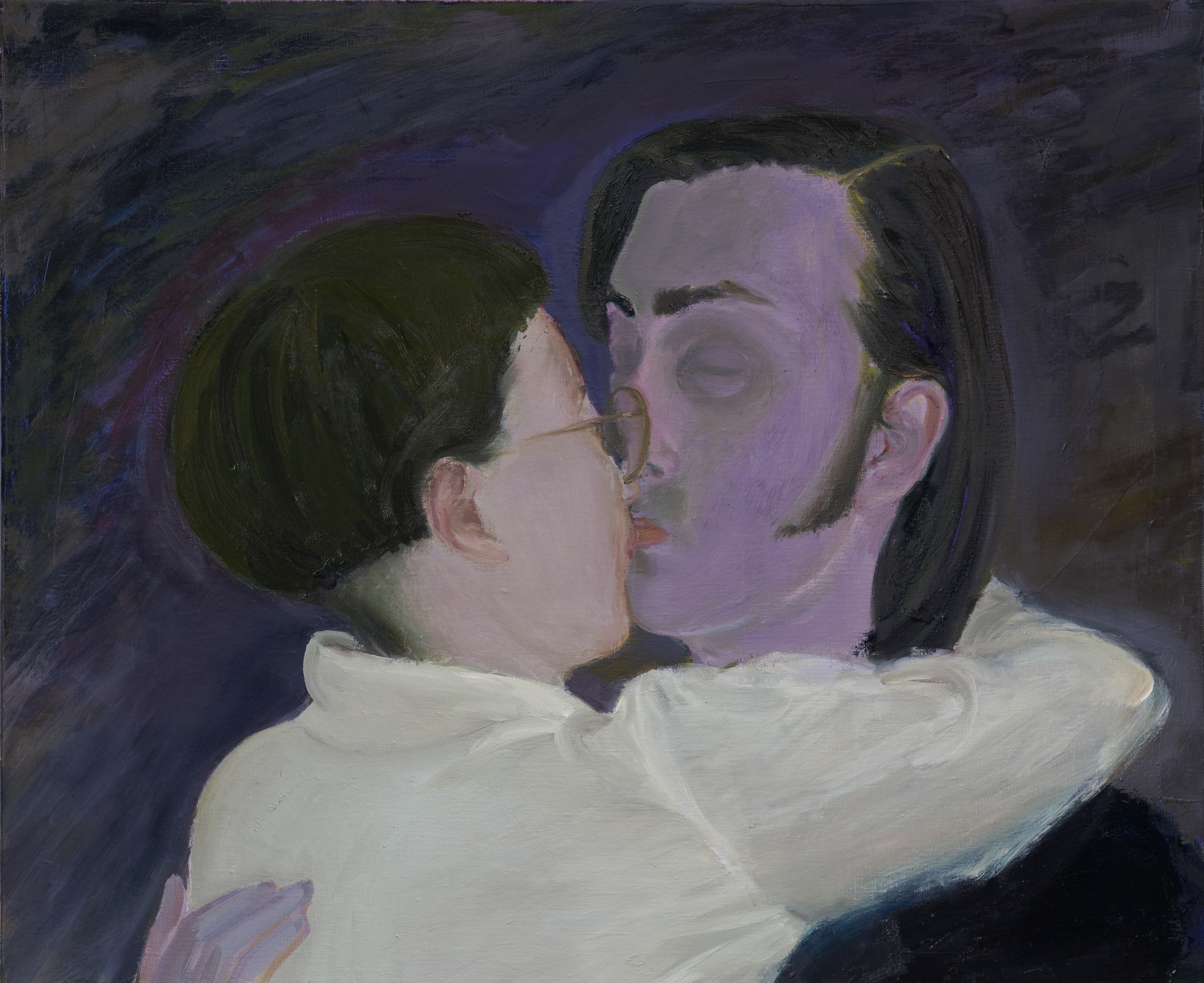 painting of two people kissing by Xinyi Cheng