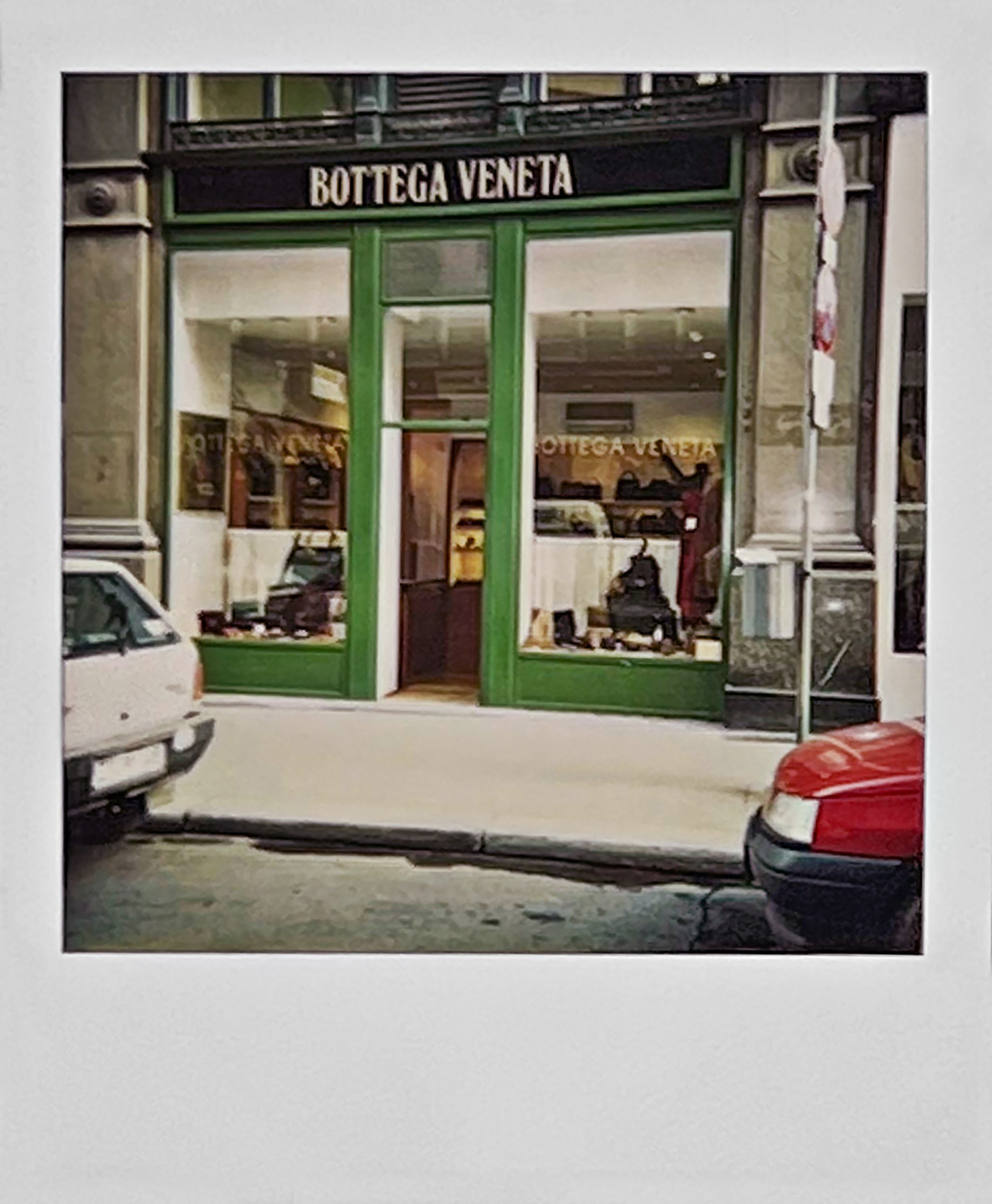 Polaroid from 1995 of the Bottega Veneta Vienna store