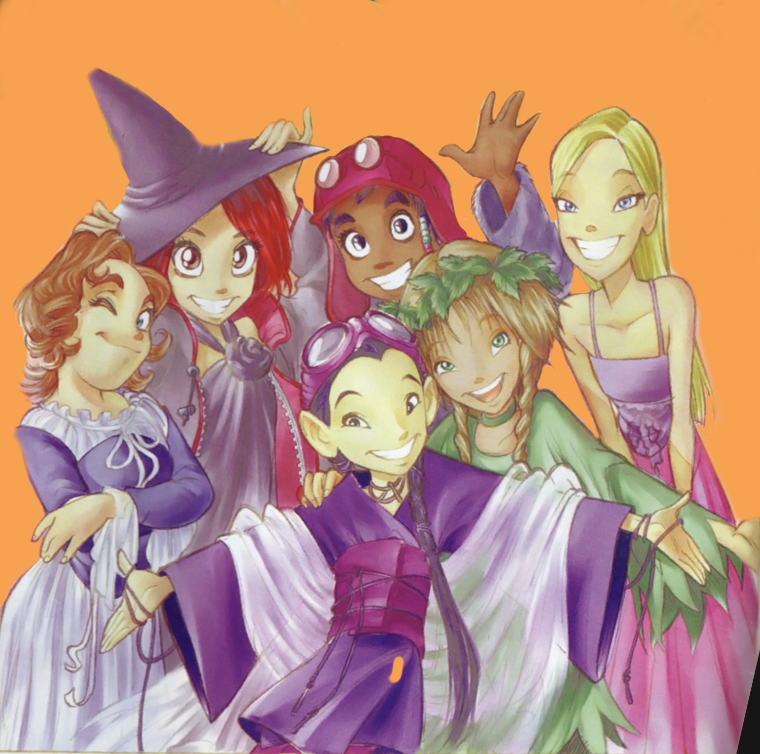 le witch del fumetto vestite da halloween