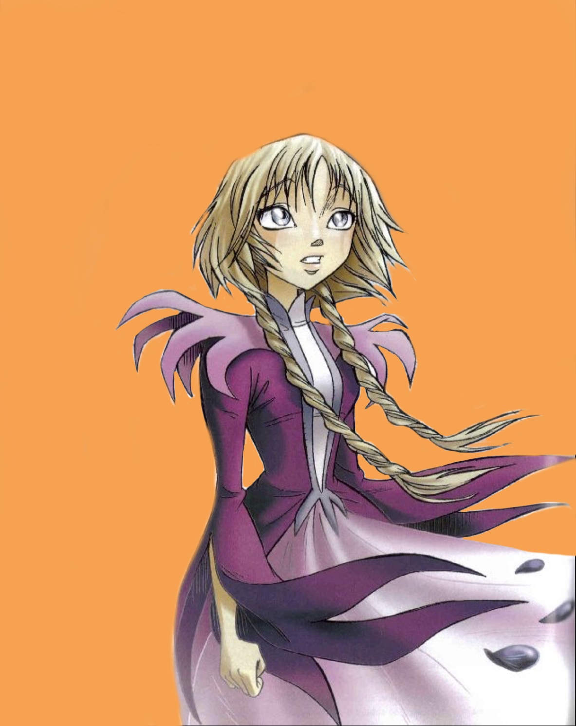 Elyon di witch con vestito lungo viola