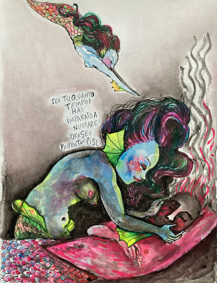 nicoz balboa illustrazione disforia come sirena