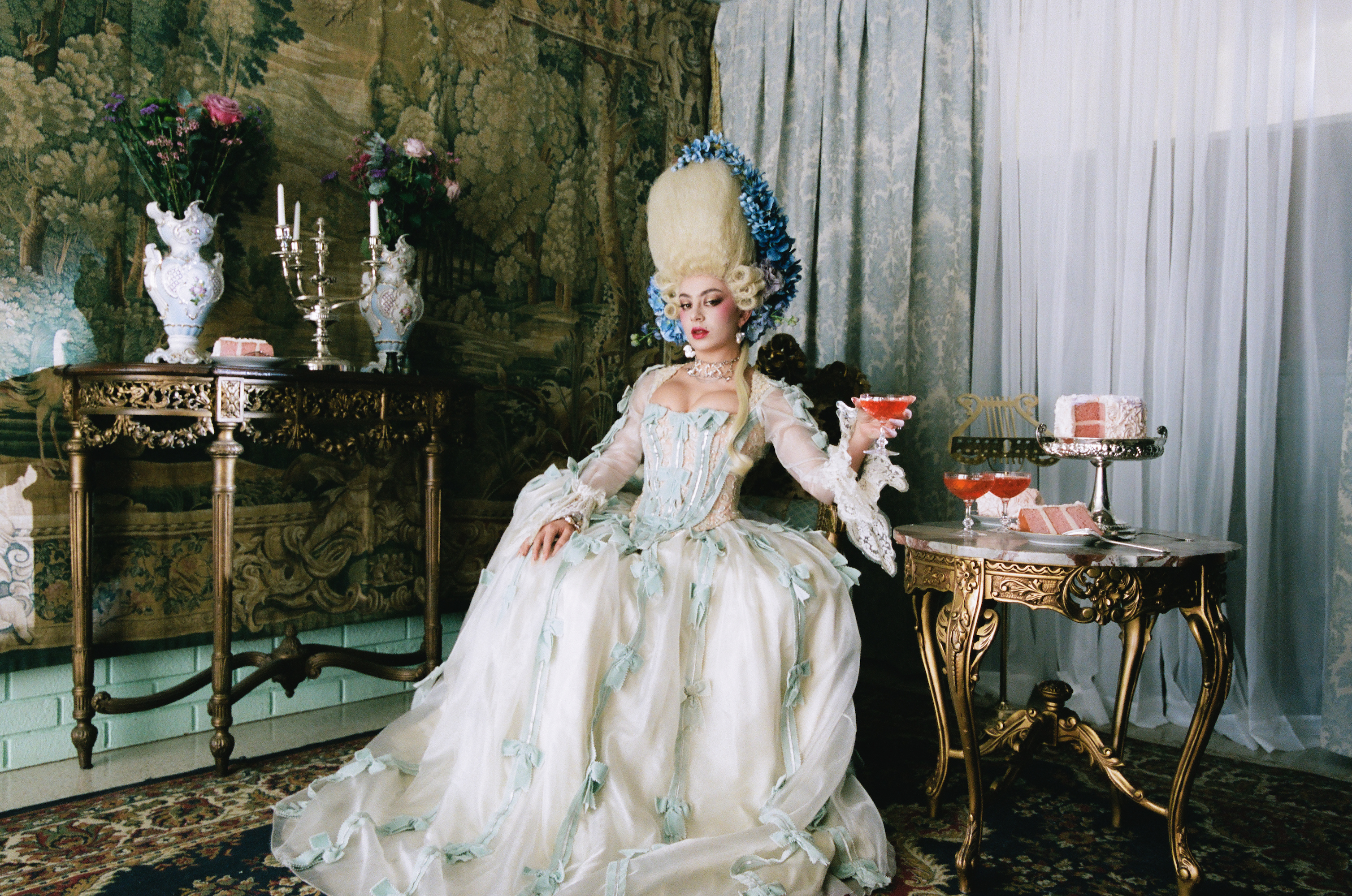 Charli XCX in a Marie Antoinette outfit in the Used To Know Me music video