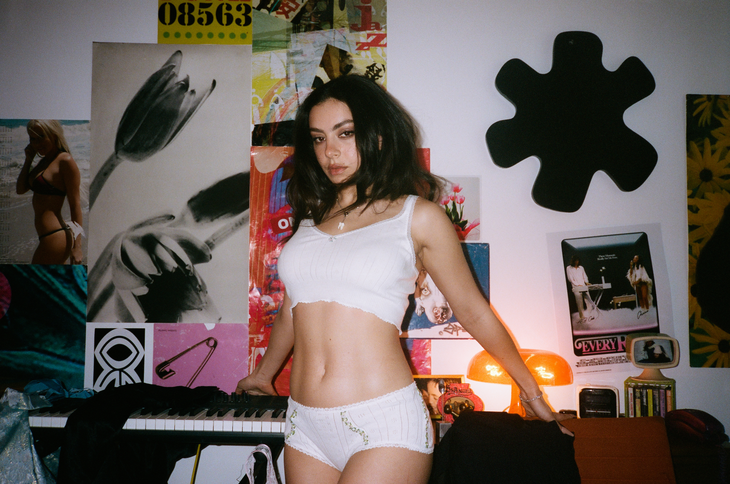 Charli XCX in a bedroom outfit in the Used To Know Me music video