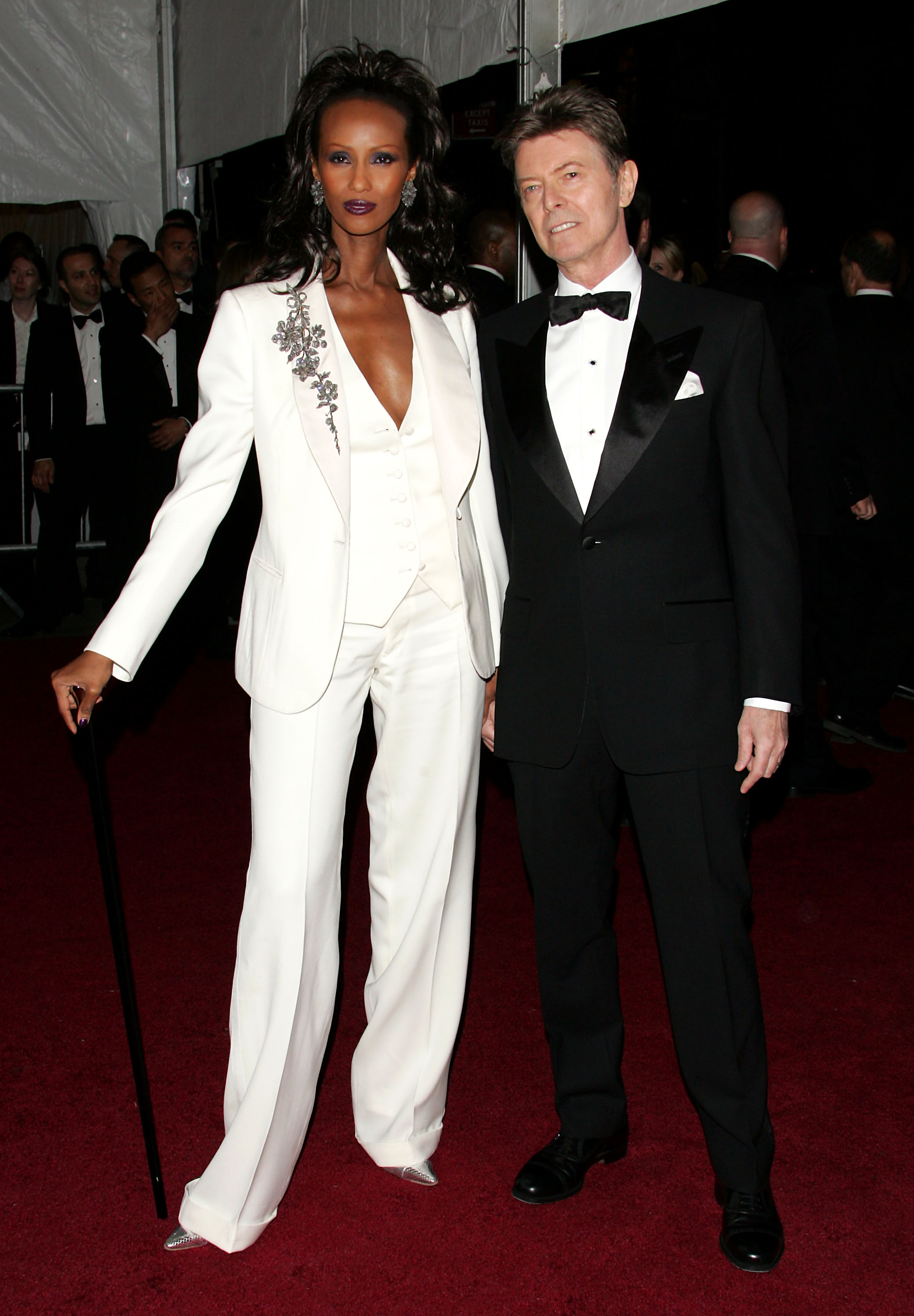 Iman with David Bowie at the Met Gala 2007