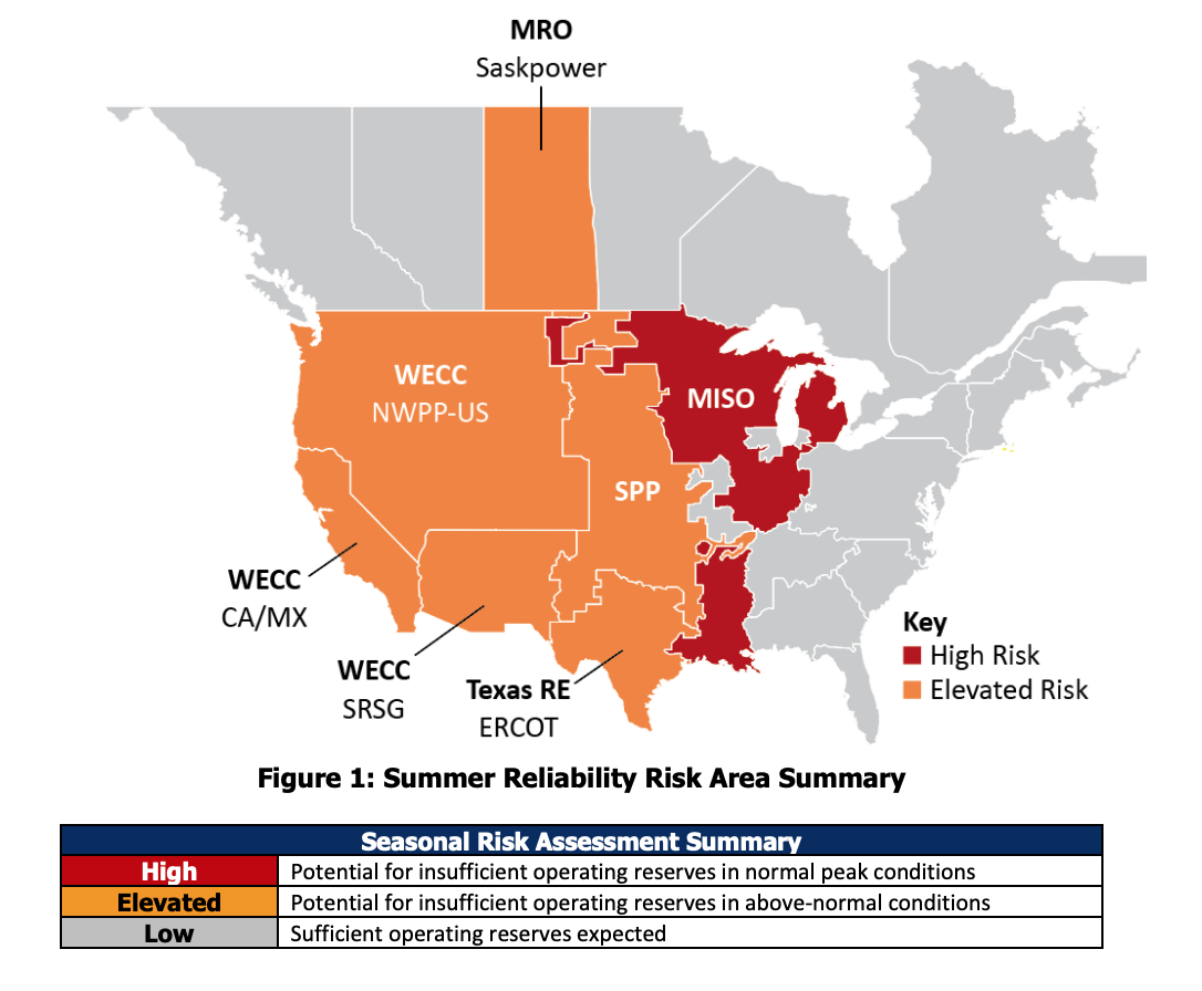 Risk of grid failure in U.S. 