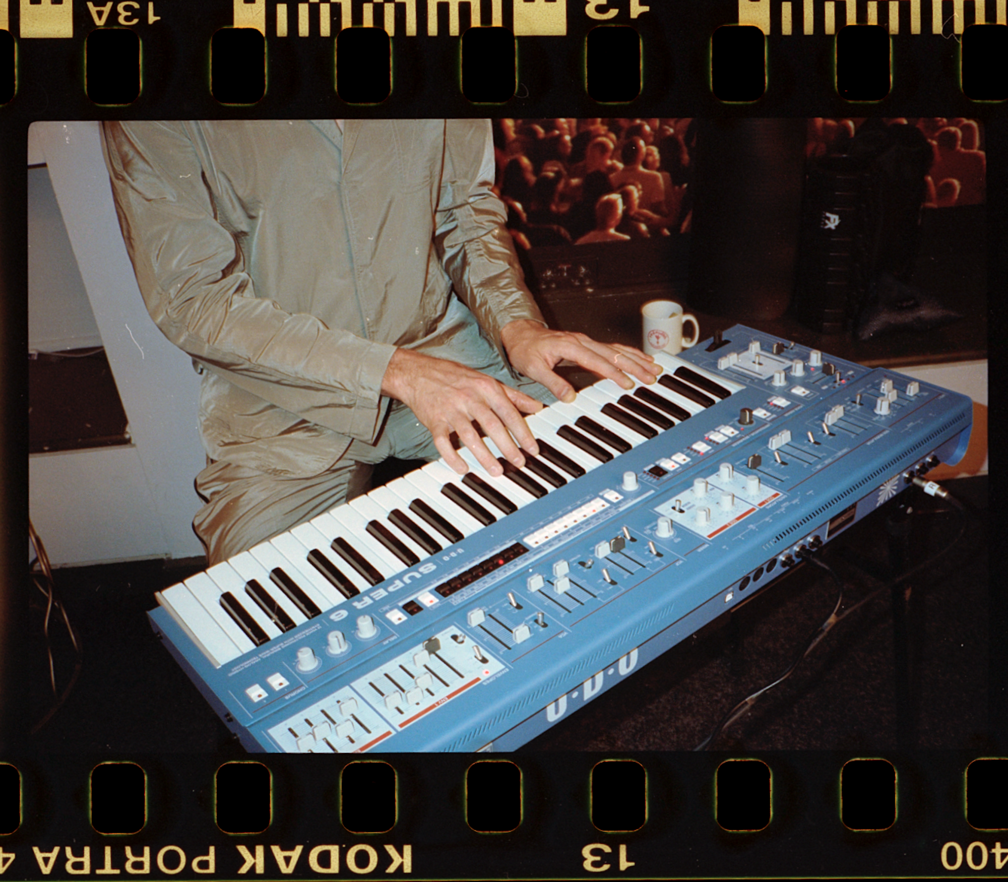 james blake playing keyboard at show