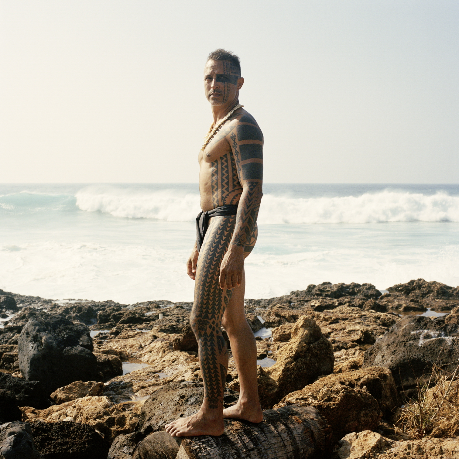 A person on a beach in Hawaii