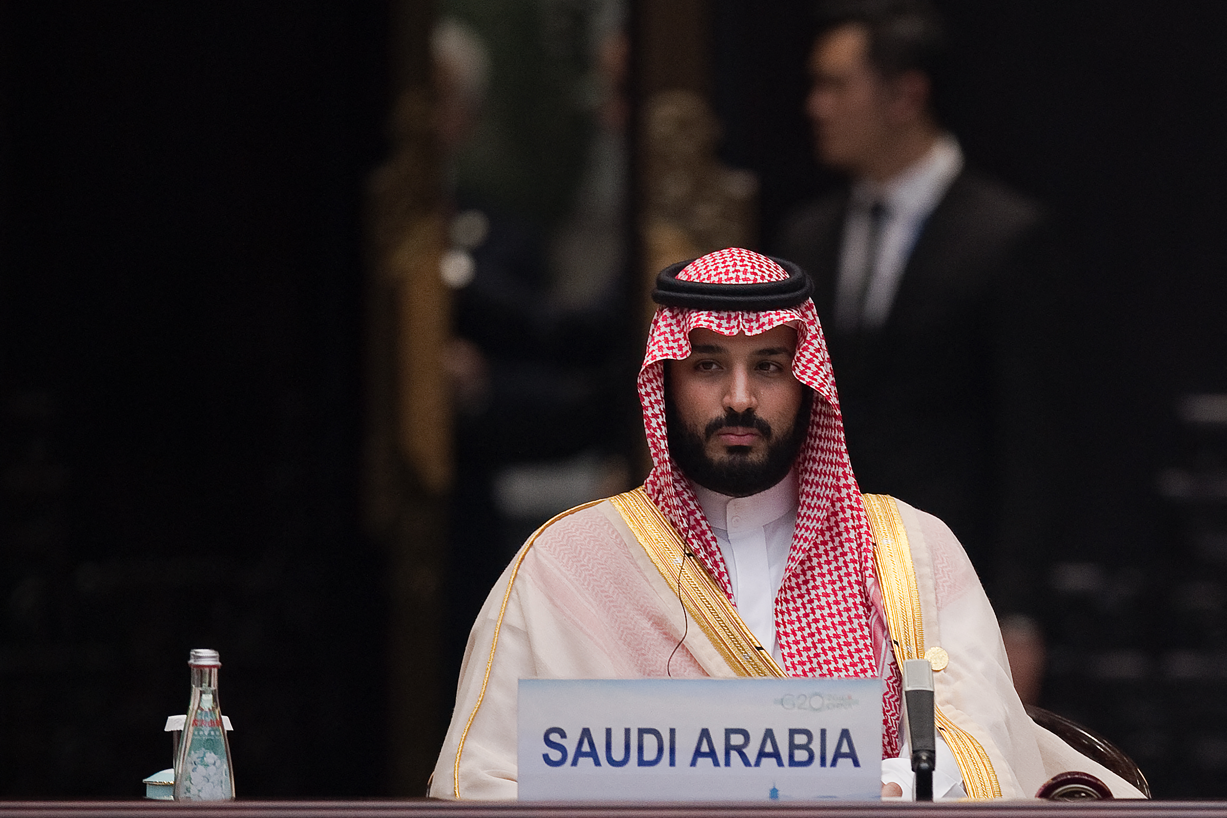 Putra Mahkota Arab Saudi Mohammed Bin Salman menghadiri upacara pembukaan KTT G20 di International Expo Center di Hangzhou pada 4 September 2016. Foto: Nicolas Asfouri / Pool / AFP