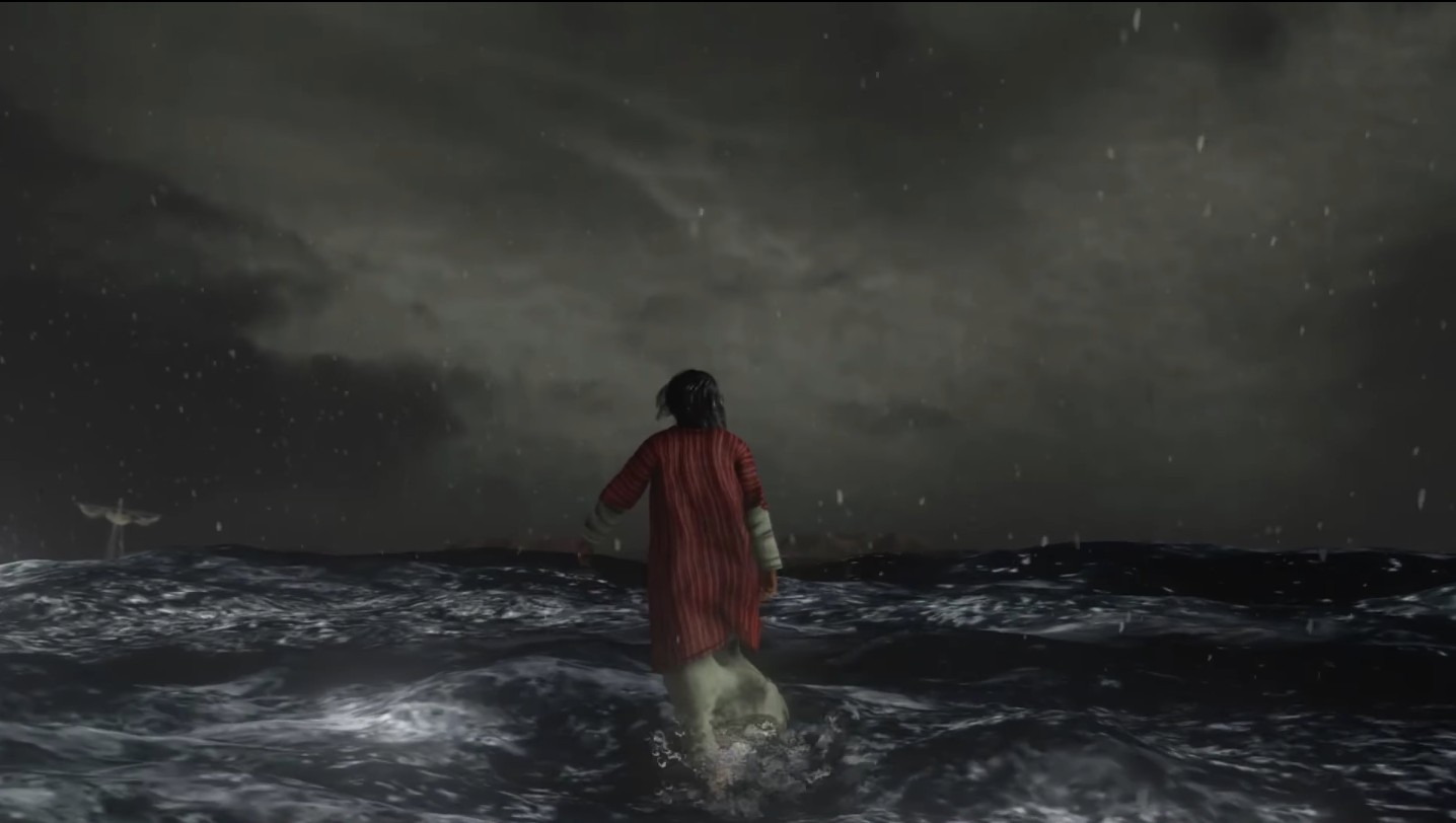 Yesus berjalan di atas air saat badai.