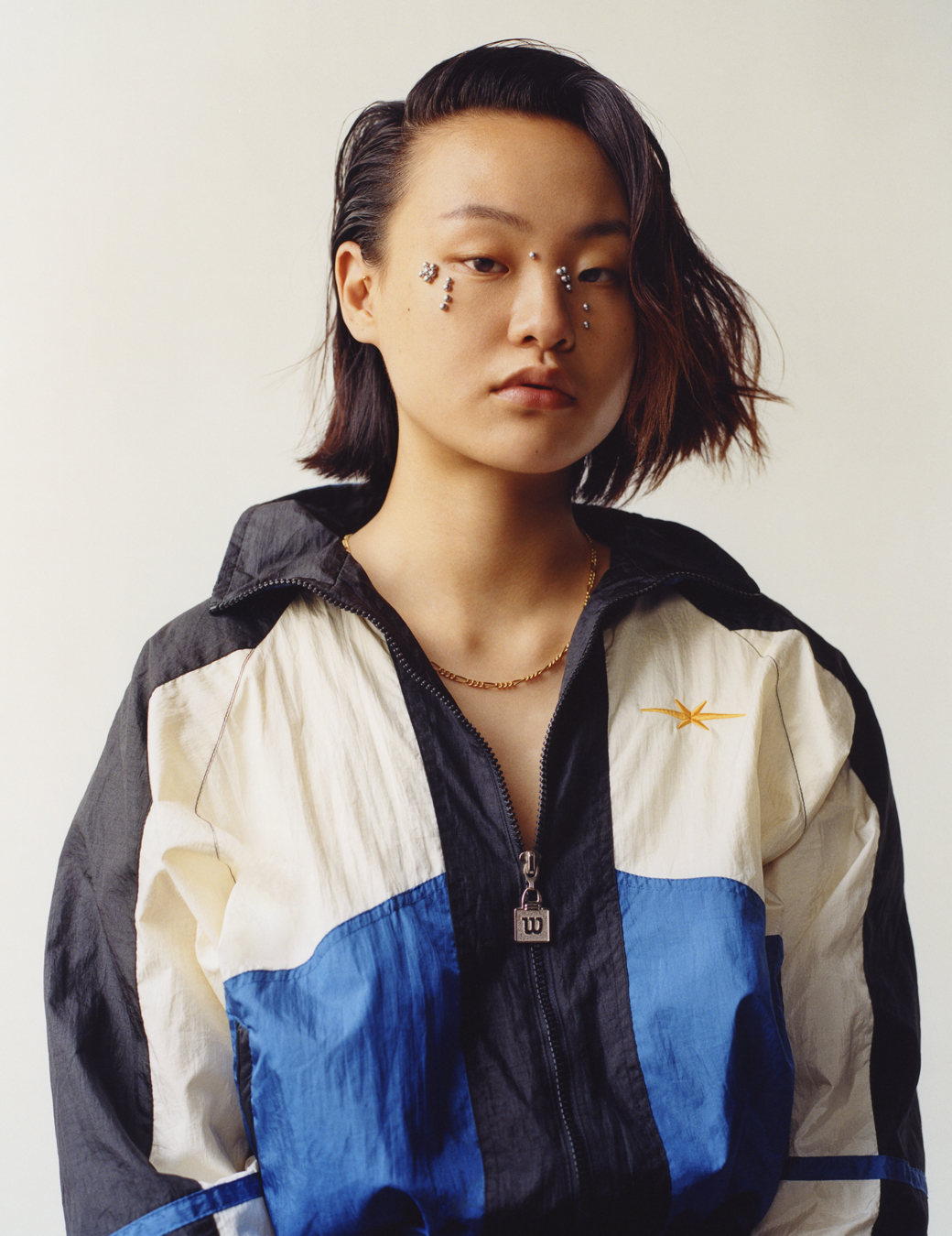 model wearing a coat  in i-D 369 the Earthrise issue