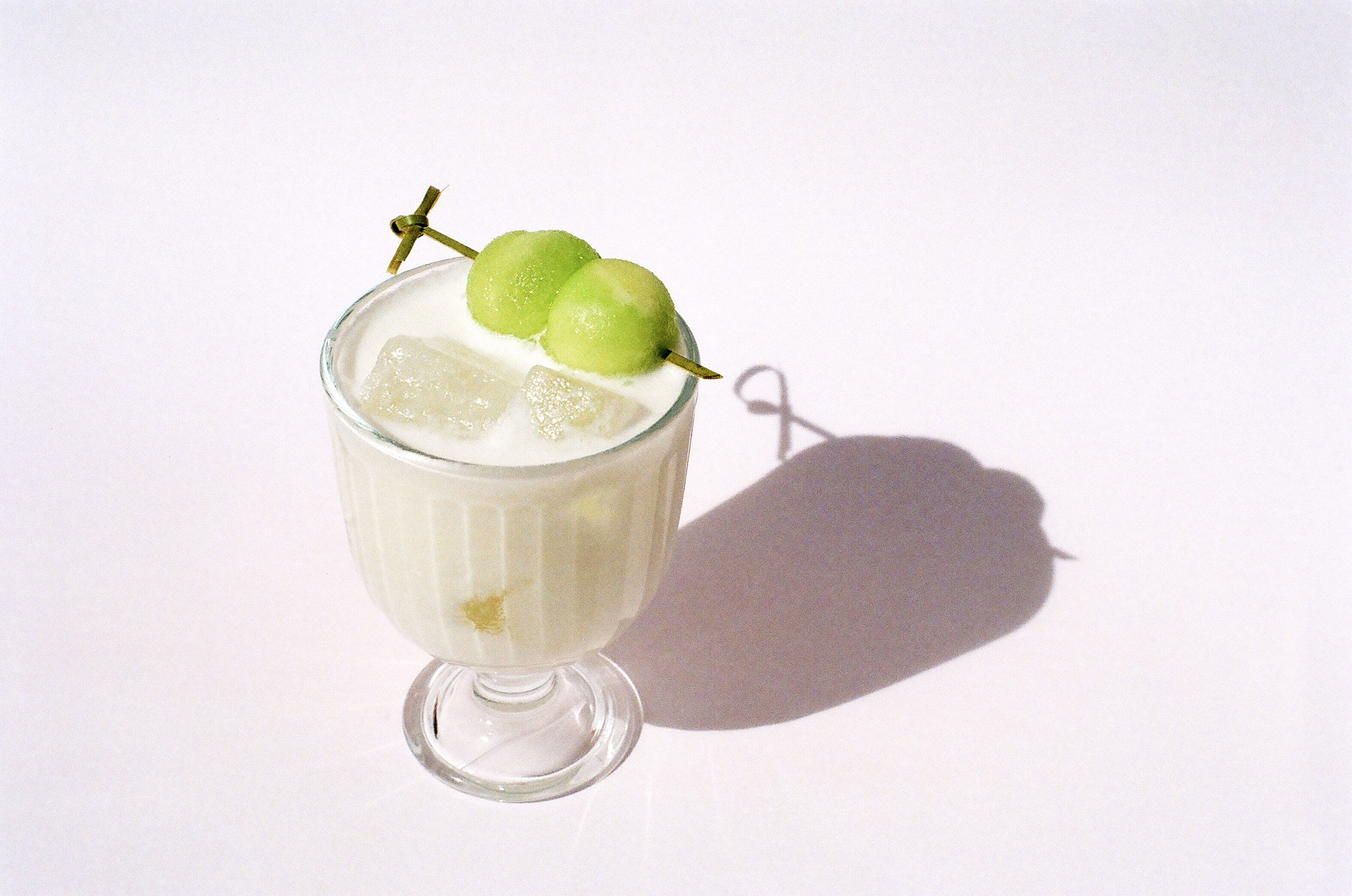 The Pearl, a mocktail available at the Velveteen Rabbit, made of coconut milk, honeydew, and lemon.