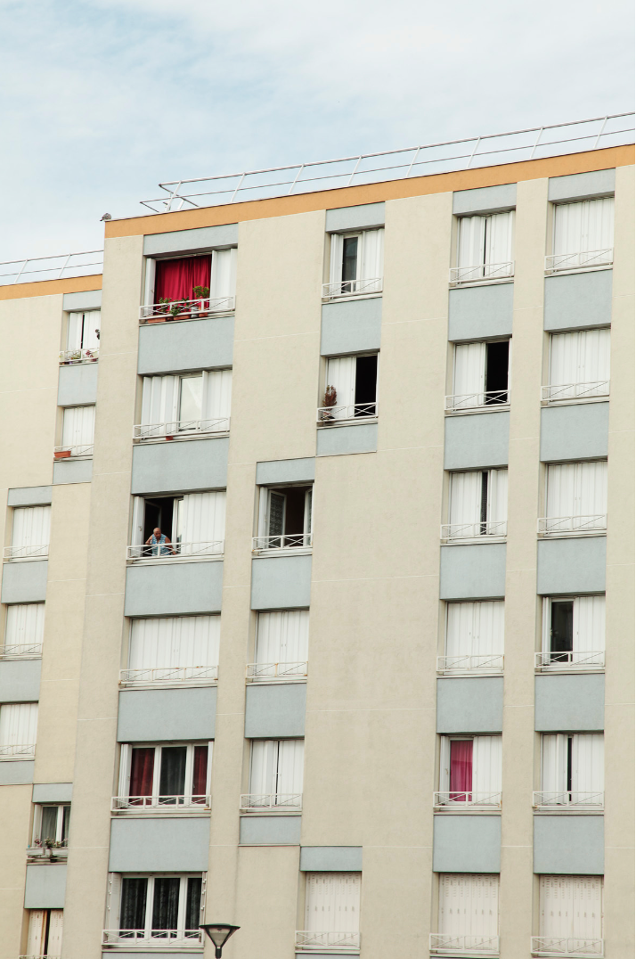 image of a paris towerblock against grey sky 