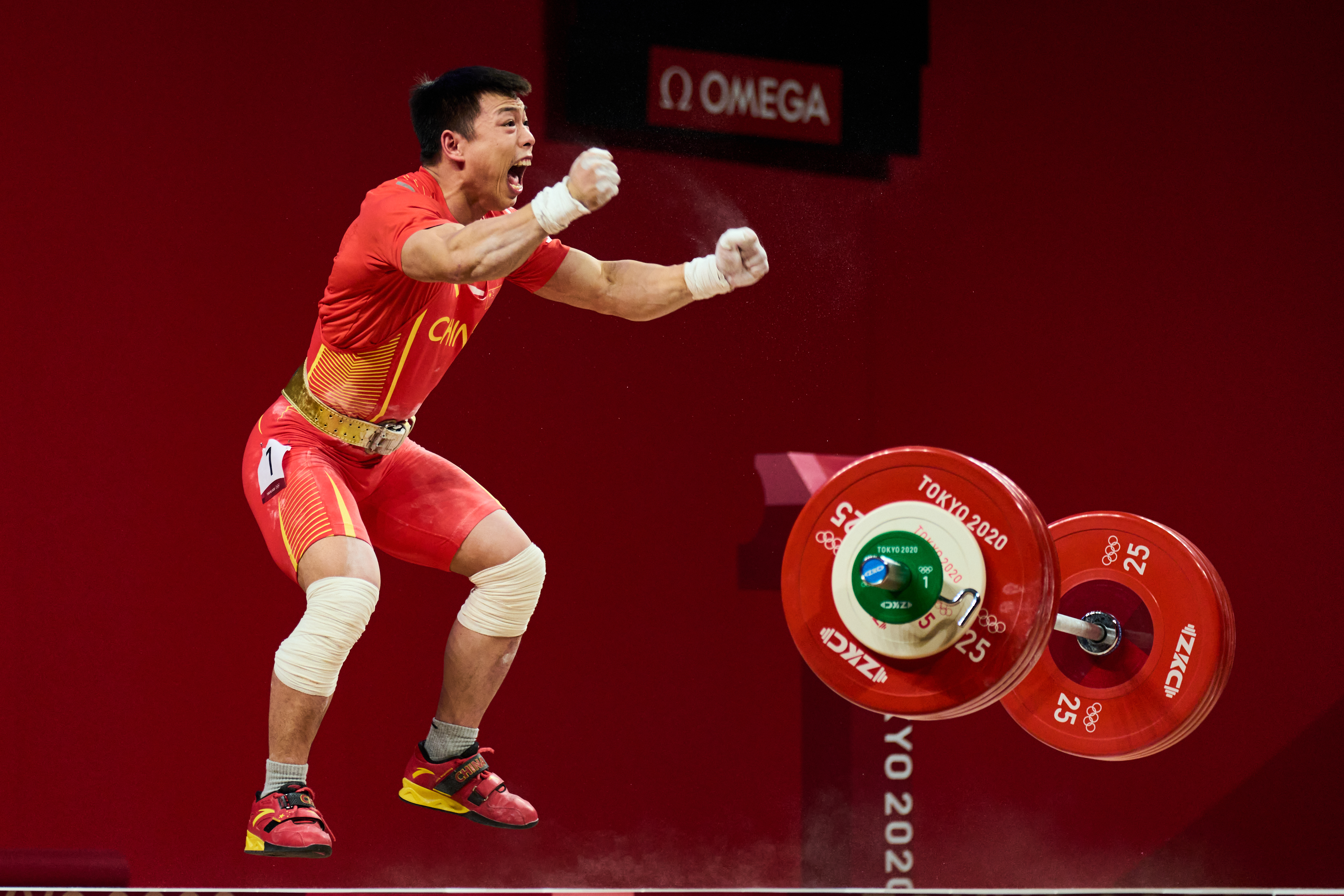 L.J. Chen meraih medali emas untuk kategori 67 kg putra dalam Olimpiade Tokyo 2020. Foto: Isaac Julián Morillas Sánchez