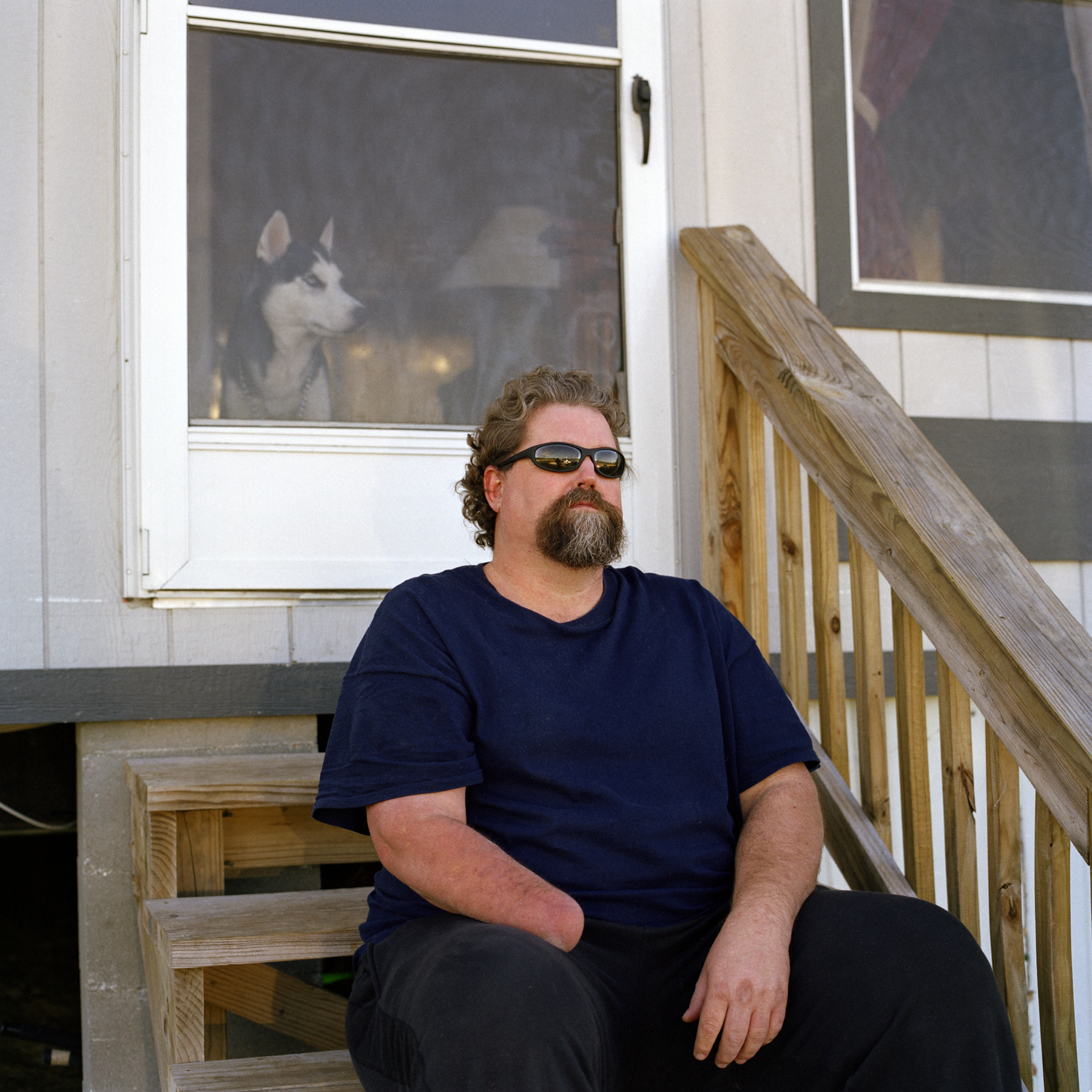 Larry, photographed on his front porch in Texas in the mid-2000s. 