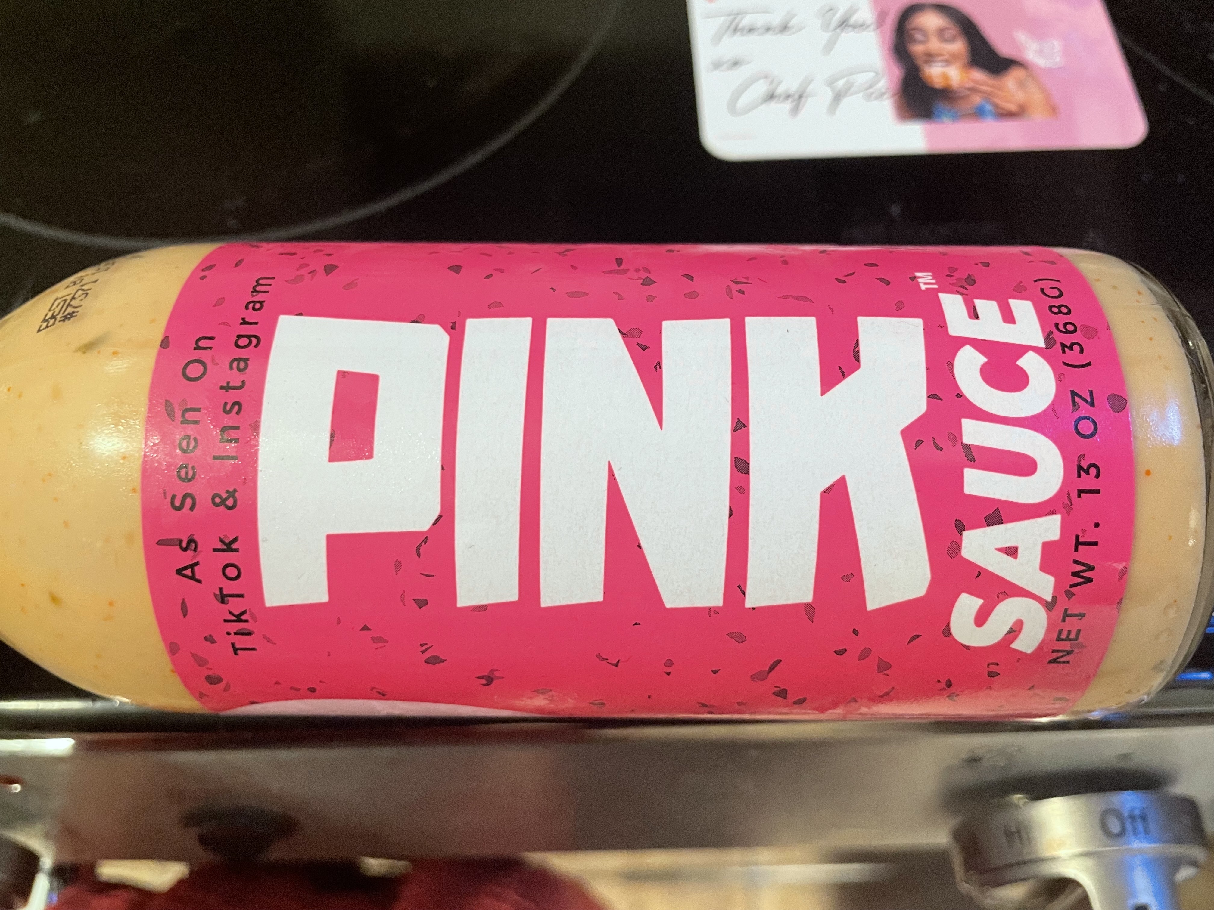 pink sauce label