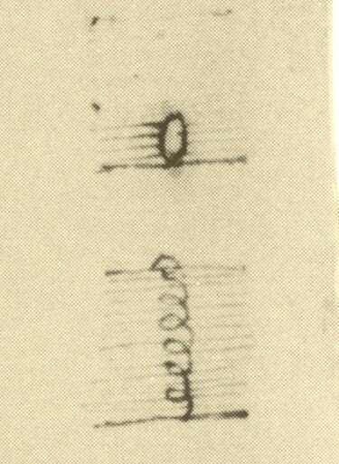 Illustration de la bulle de Léonard de Vinci du Codex Leicester. 
