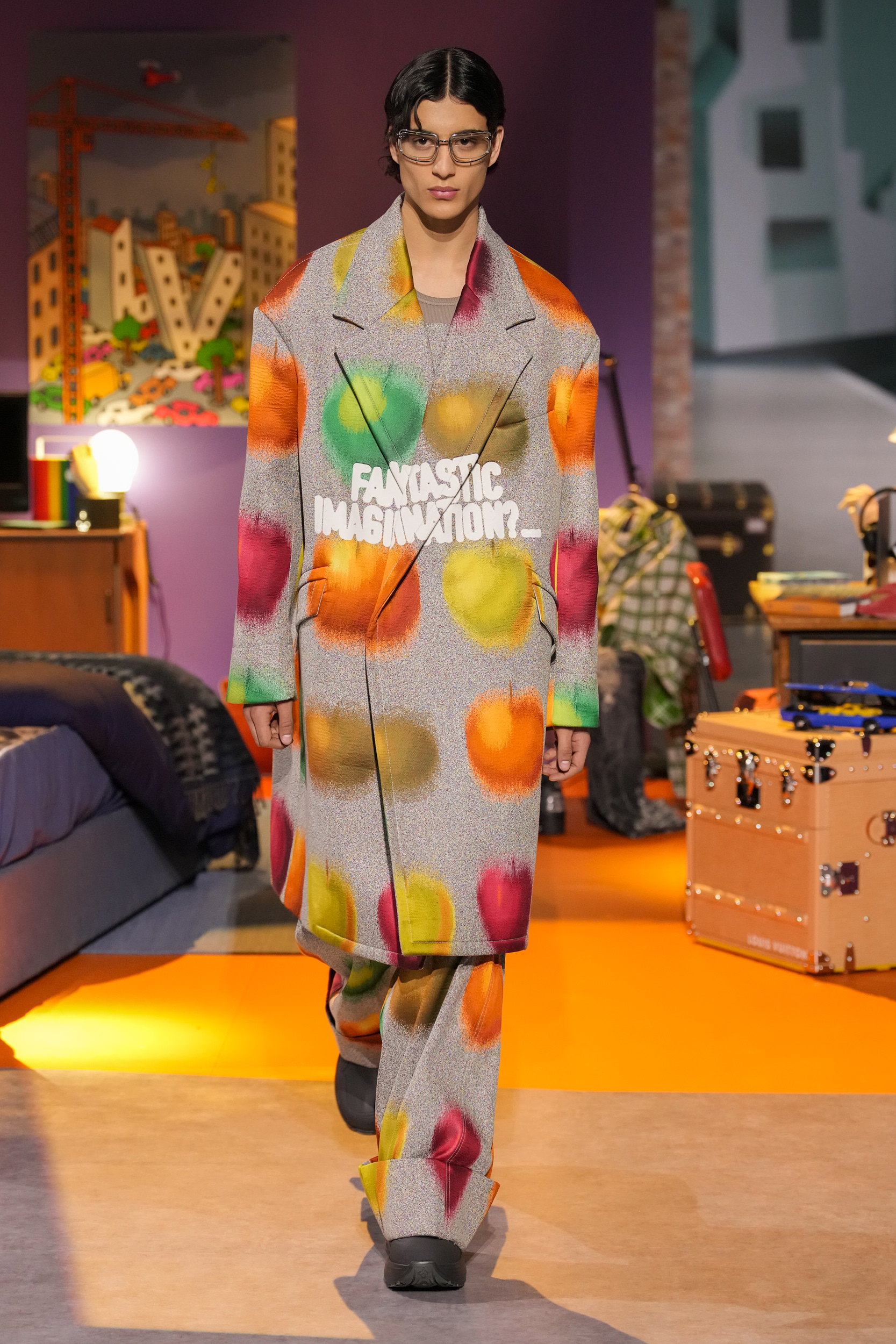 Louis Vuitton's colourful ode to the imaginary was soundtracked by