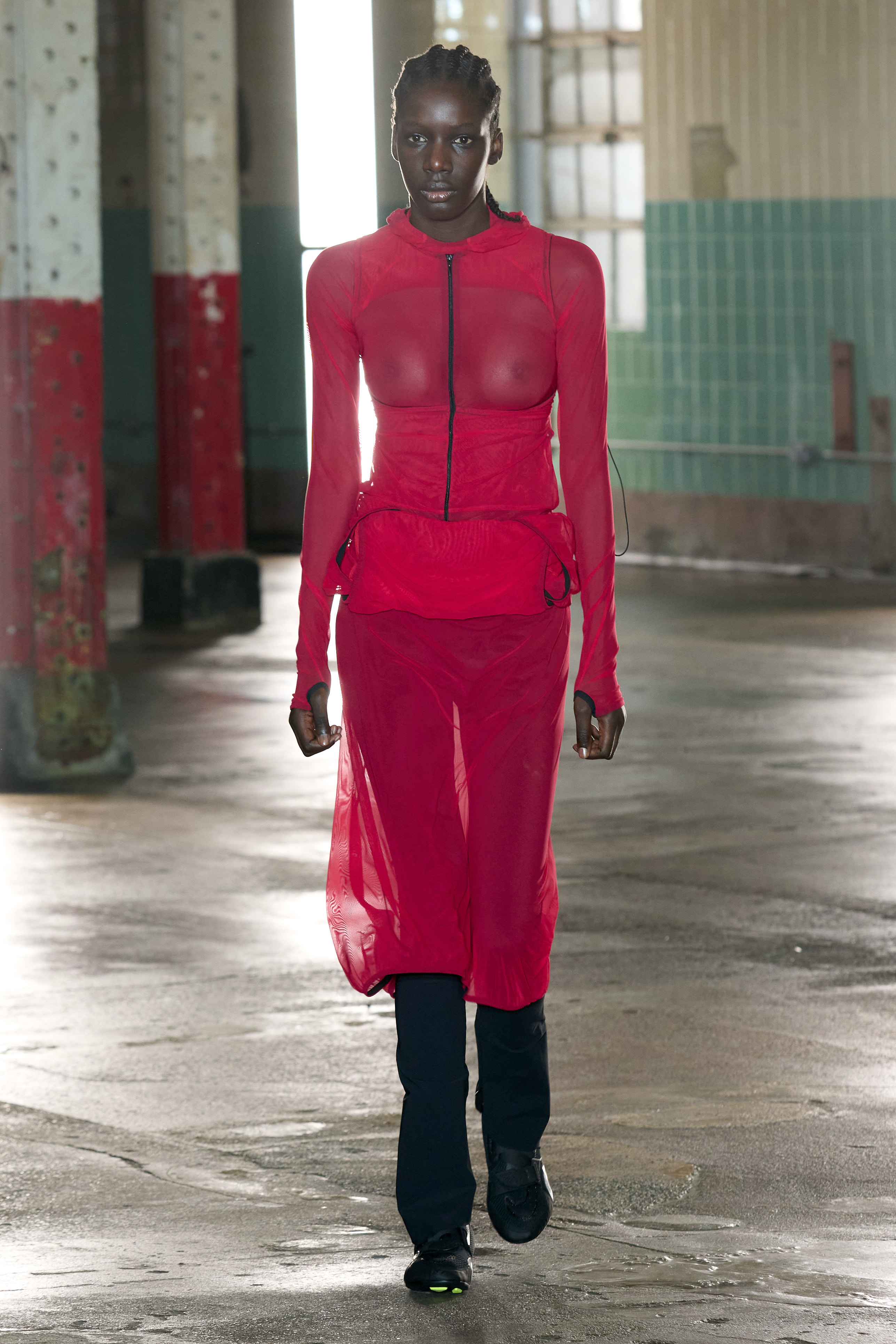 Model walking for Johanna Parv at Fashion East AW23 at London Fashion Week