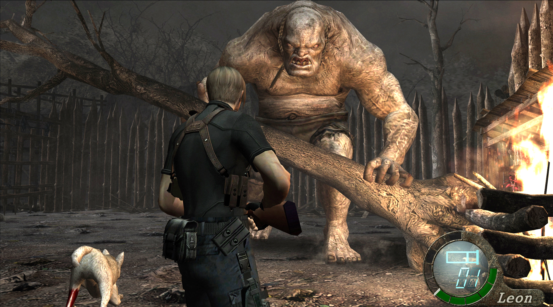 A screen shot from the original Resident Evil 4.