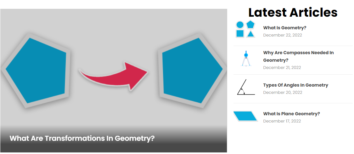 A look at the website Geometry Spot.