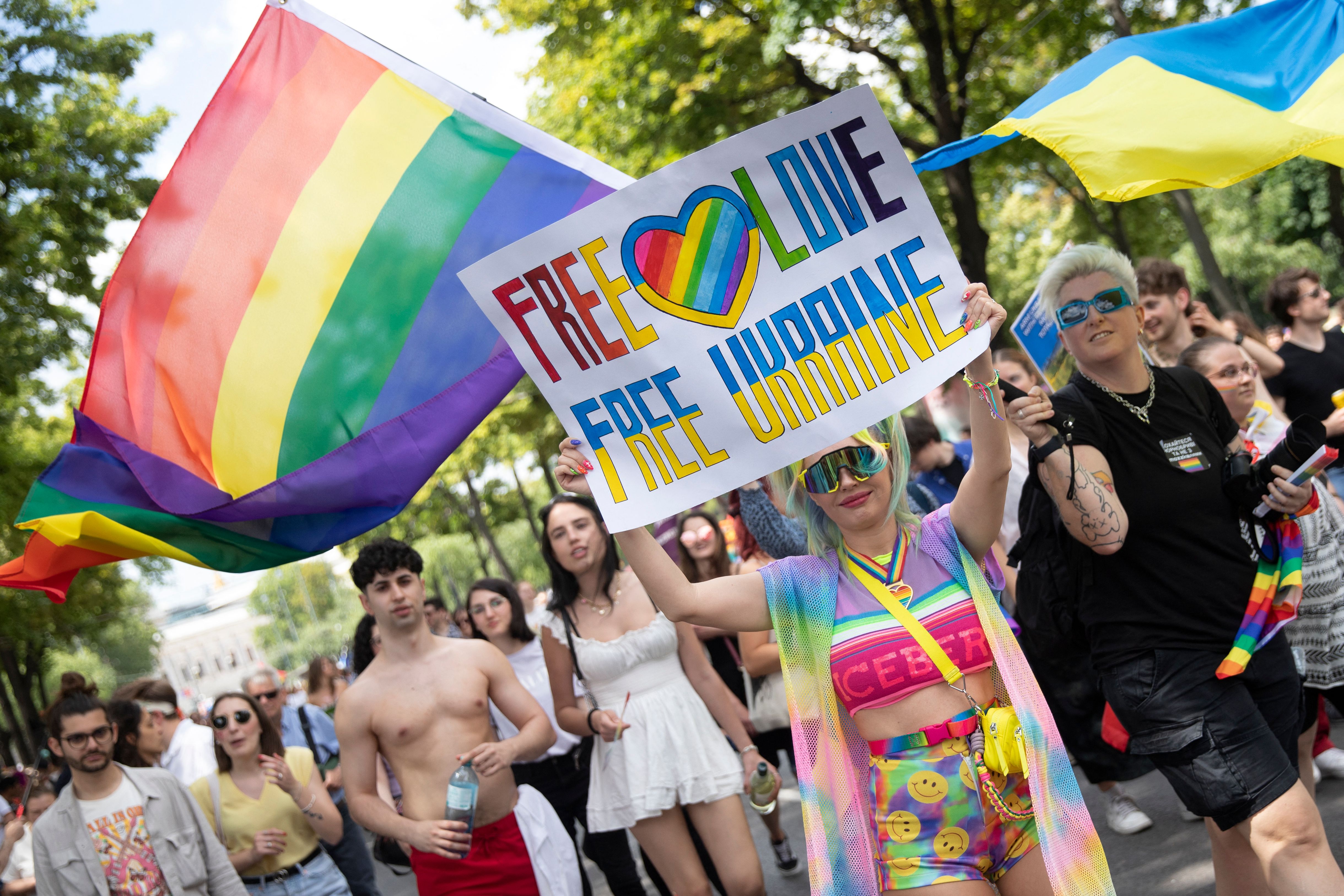 The Pride parade went ahead as planned on Saturday June 17. Photo: ALEX HALADA/AFP via Getty Images