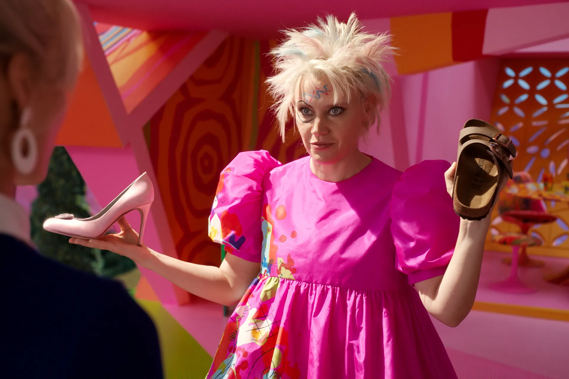 Kate McKinnon as Weird Barbie in the Barbie film