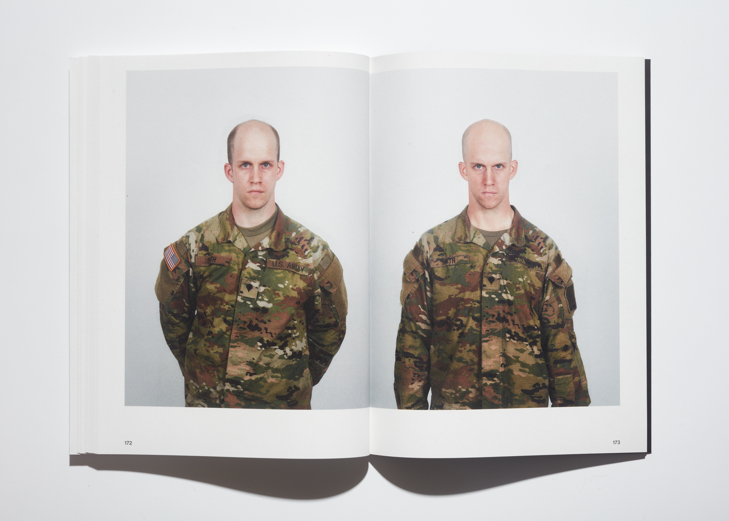 US army recruit Smith before and after training, photographed by Jason Koxvold