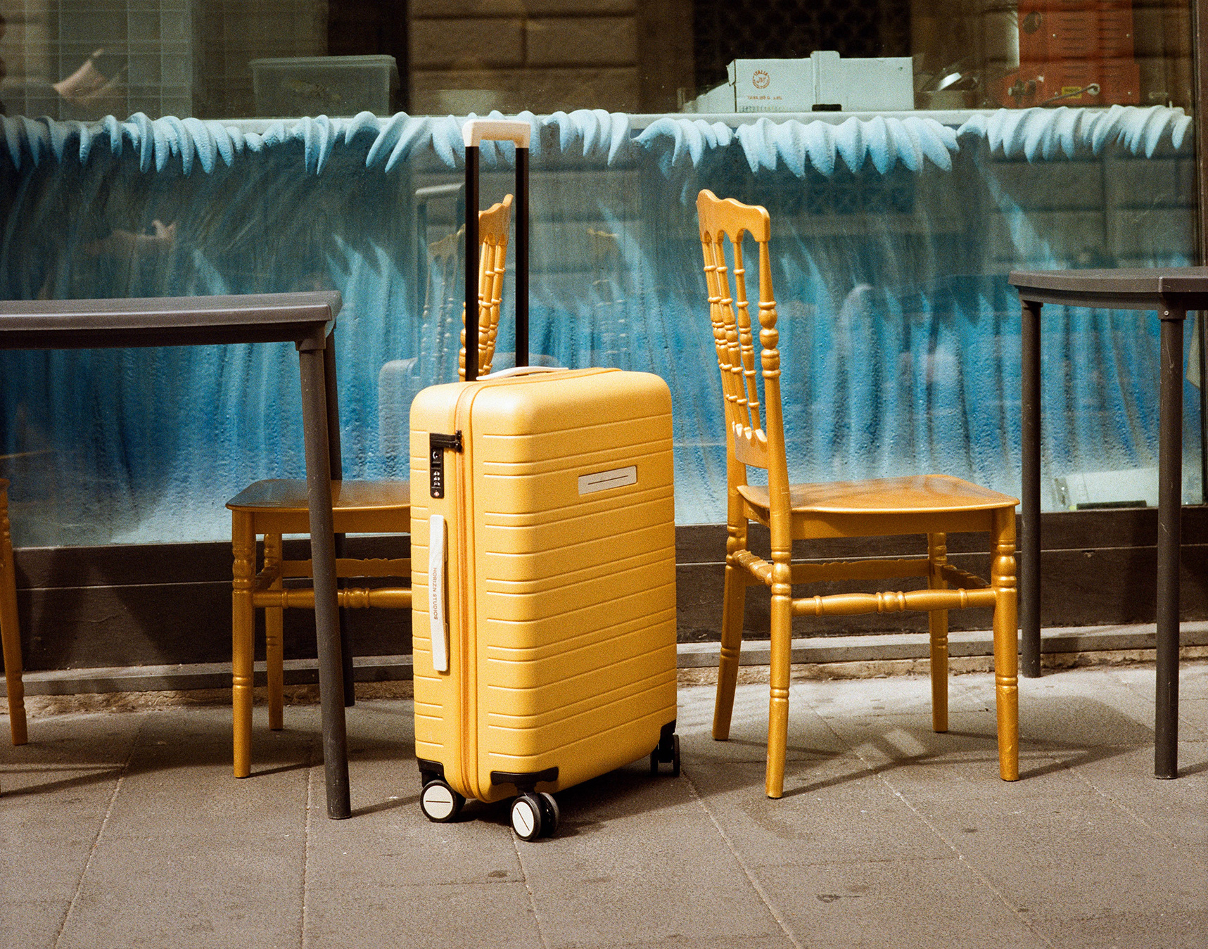 yellow horizn suitcase