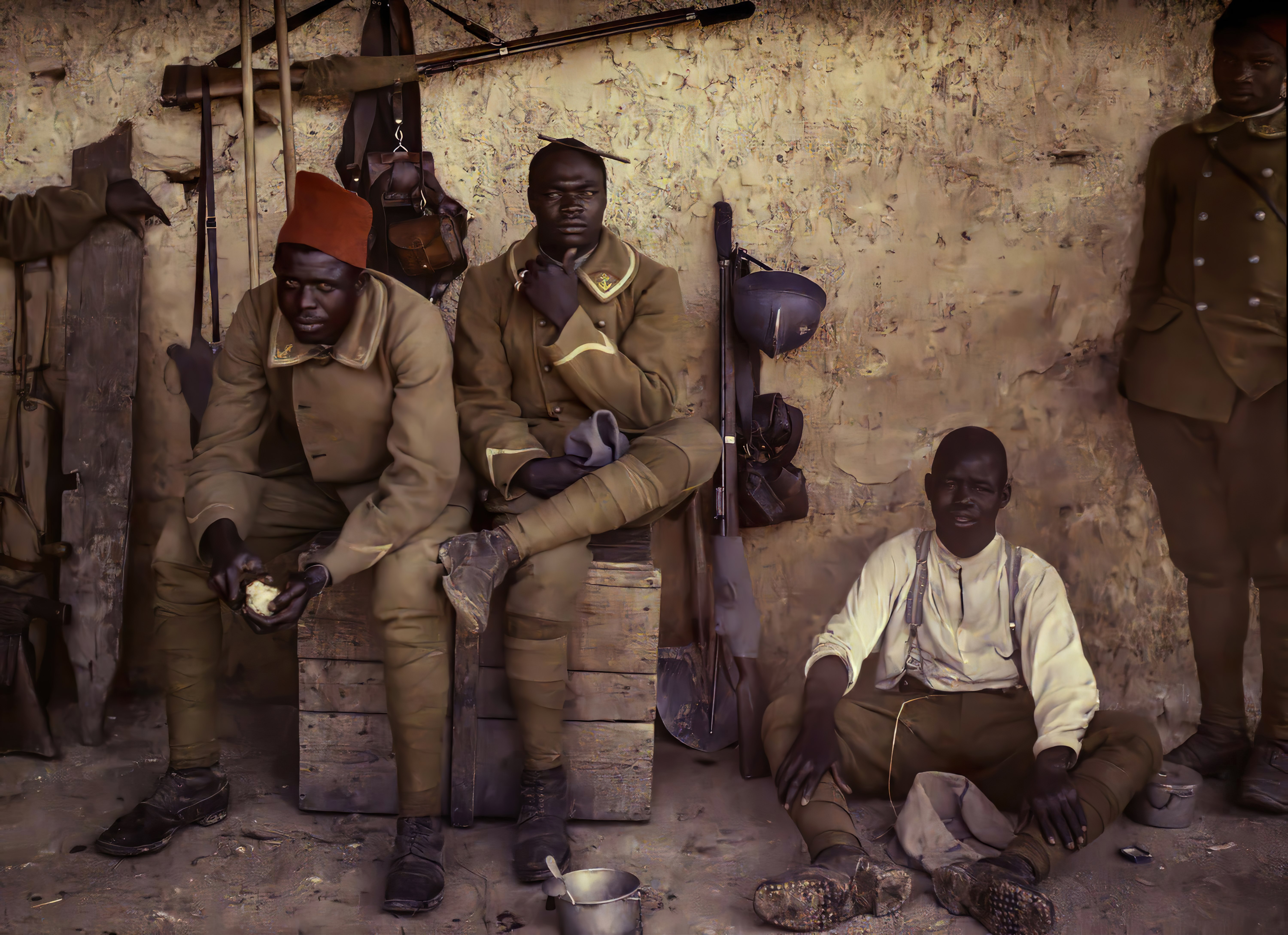 1917 June 16th -Senegalese soldiers in the French Army at Saint-Ulrich, France by Paul Castelnau XL.jpg