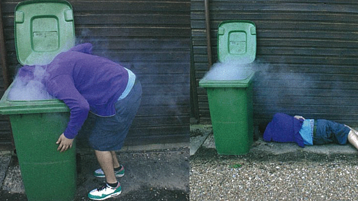 Are Kids Really Huffing Burning Wheelie Bins Again?