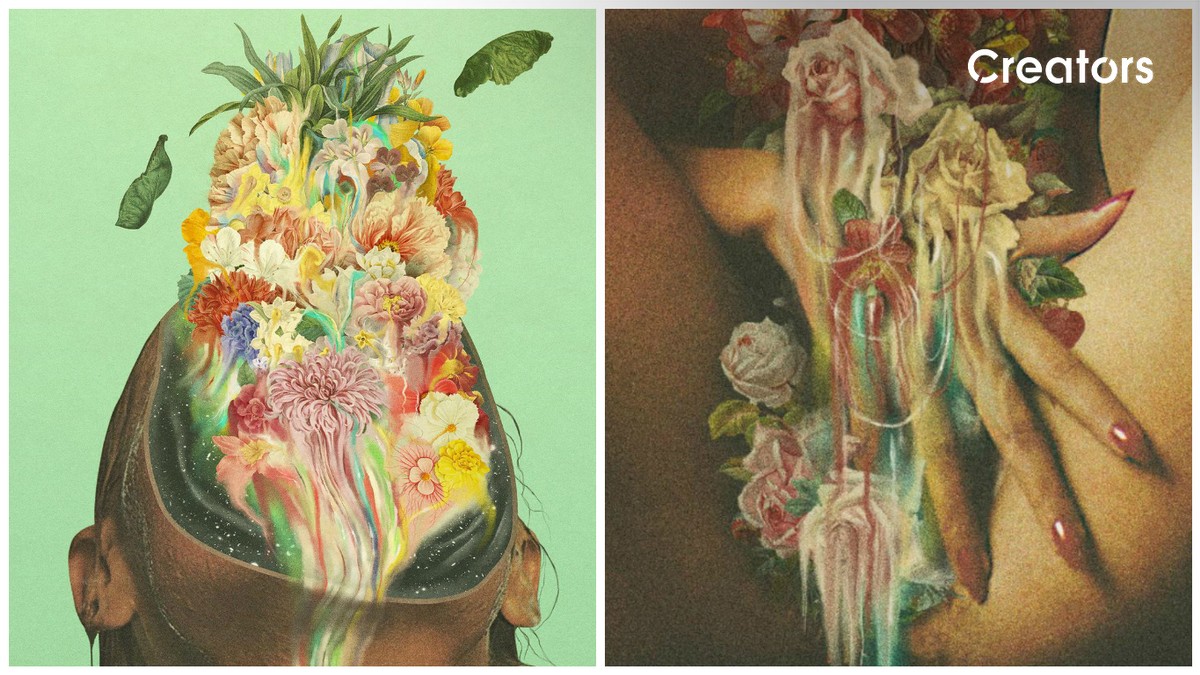 Vintage Porn Bursts With Flowers In Dromsjels Psychedelic Erotic Collages