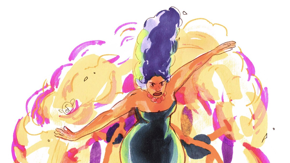 These Watercolours Imagine Marge Simpsons Feminist Awakening