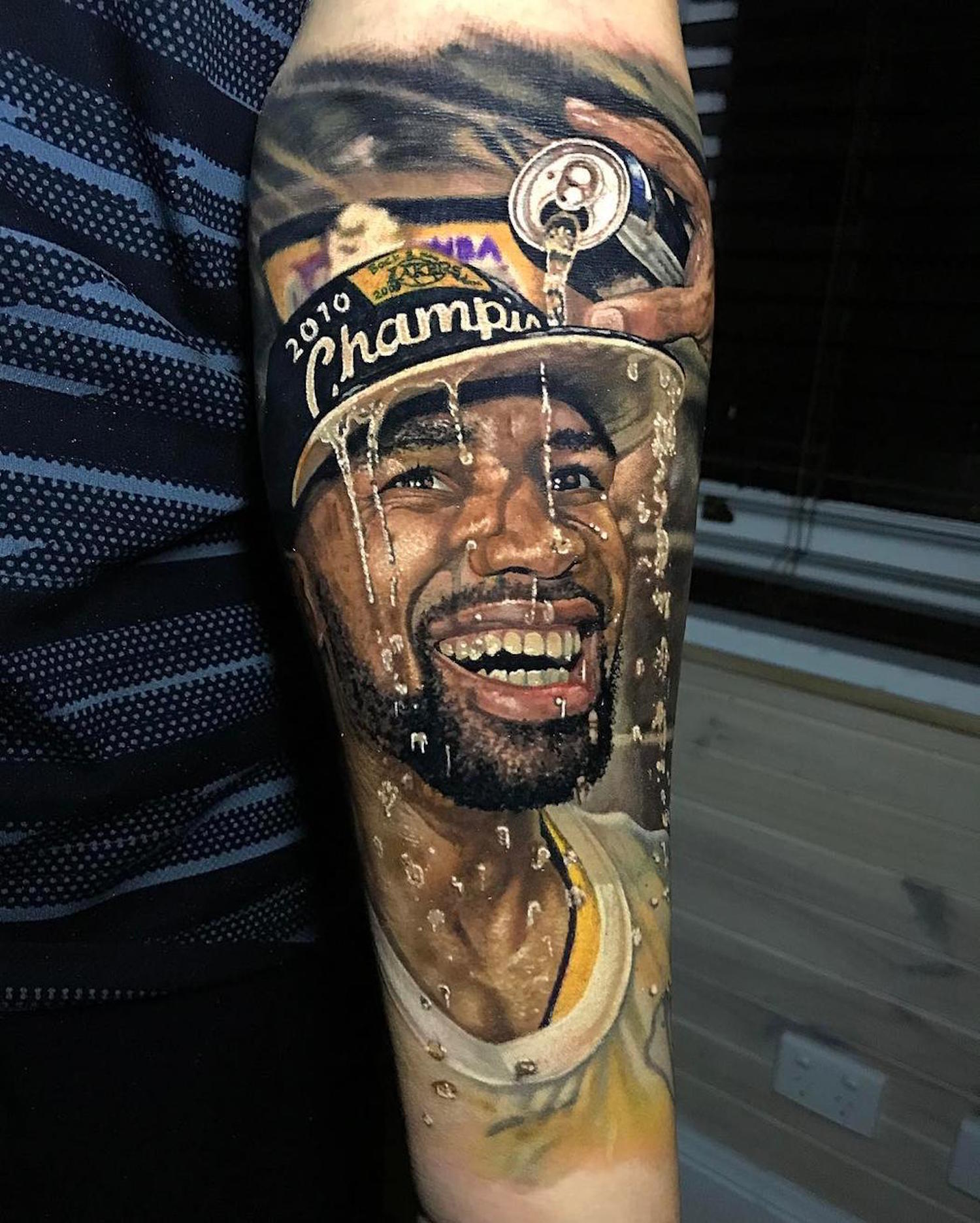 Realistic Portrait Tattoos of NBA Icons • Tattoodo