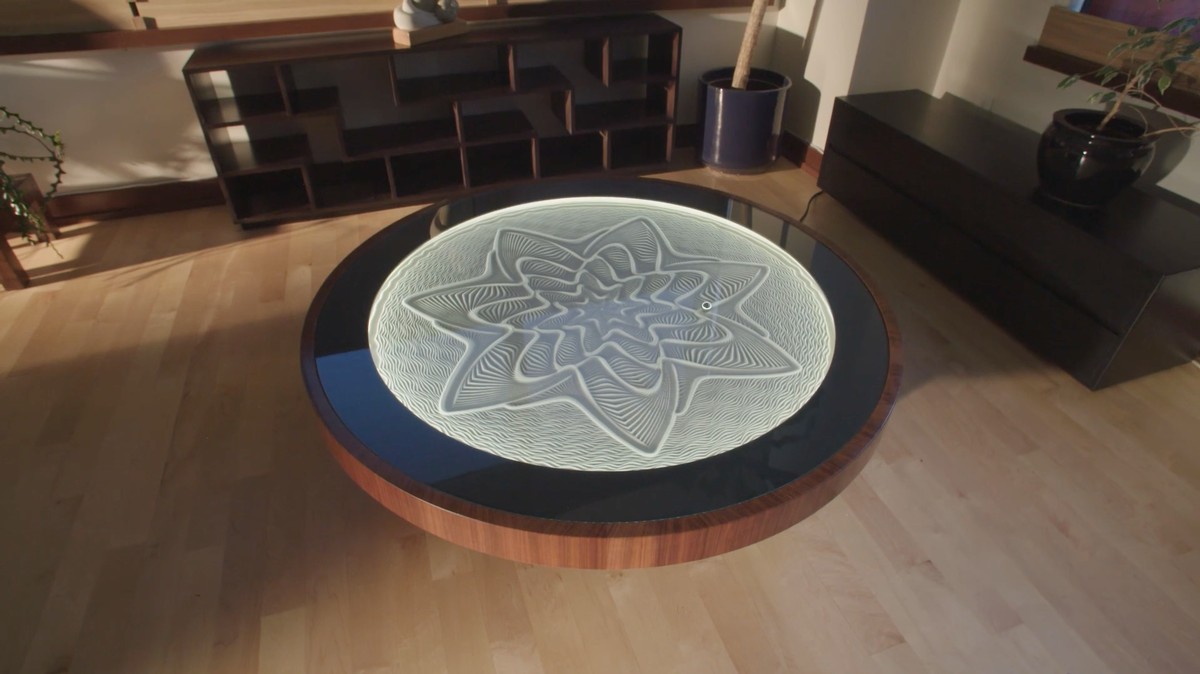 This Zen Coffee Table Creates Patterns Using