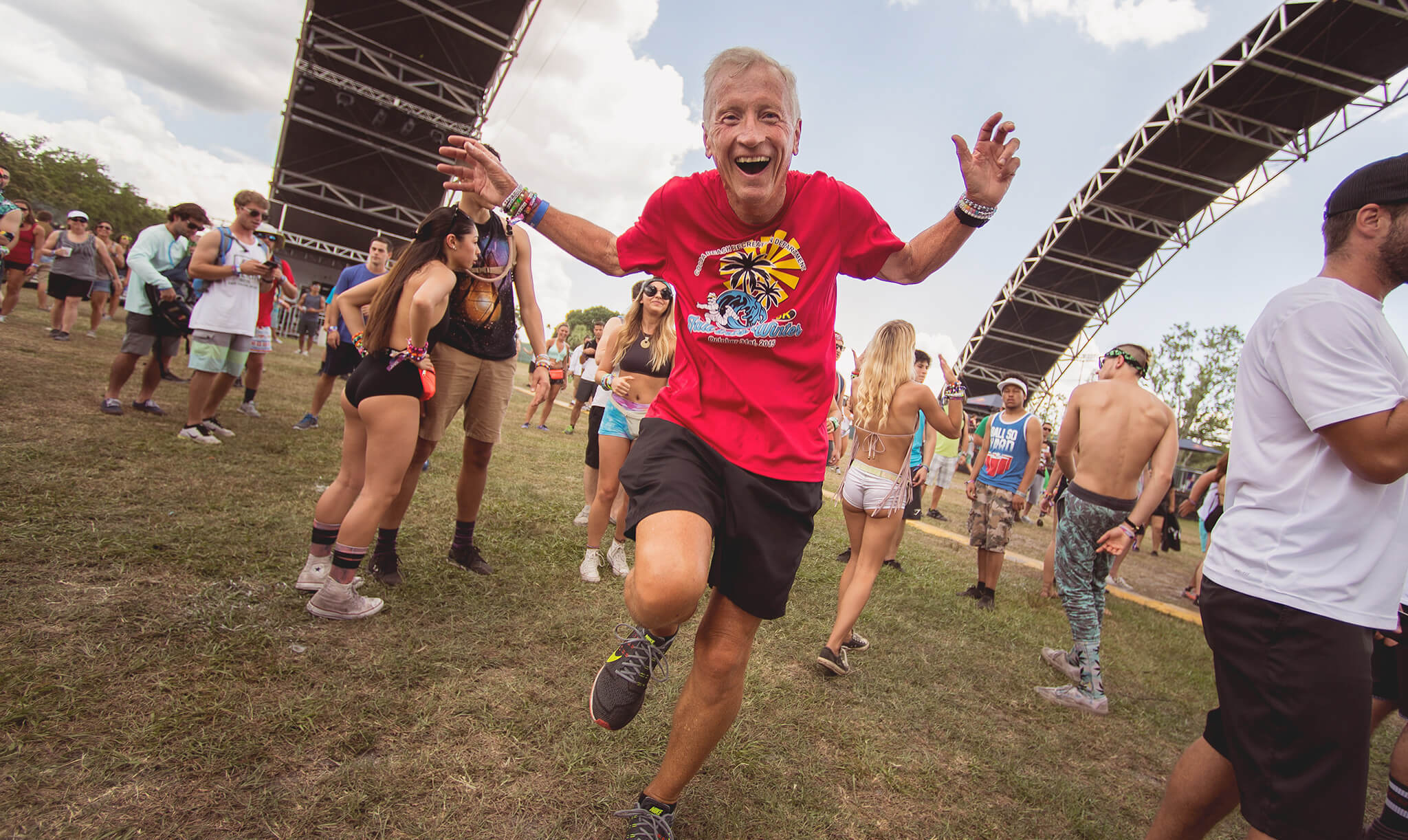 Watch this Amazing Video of a 72-Year-Old Raving at a Festival in Florida