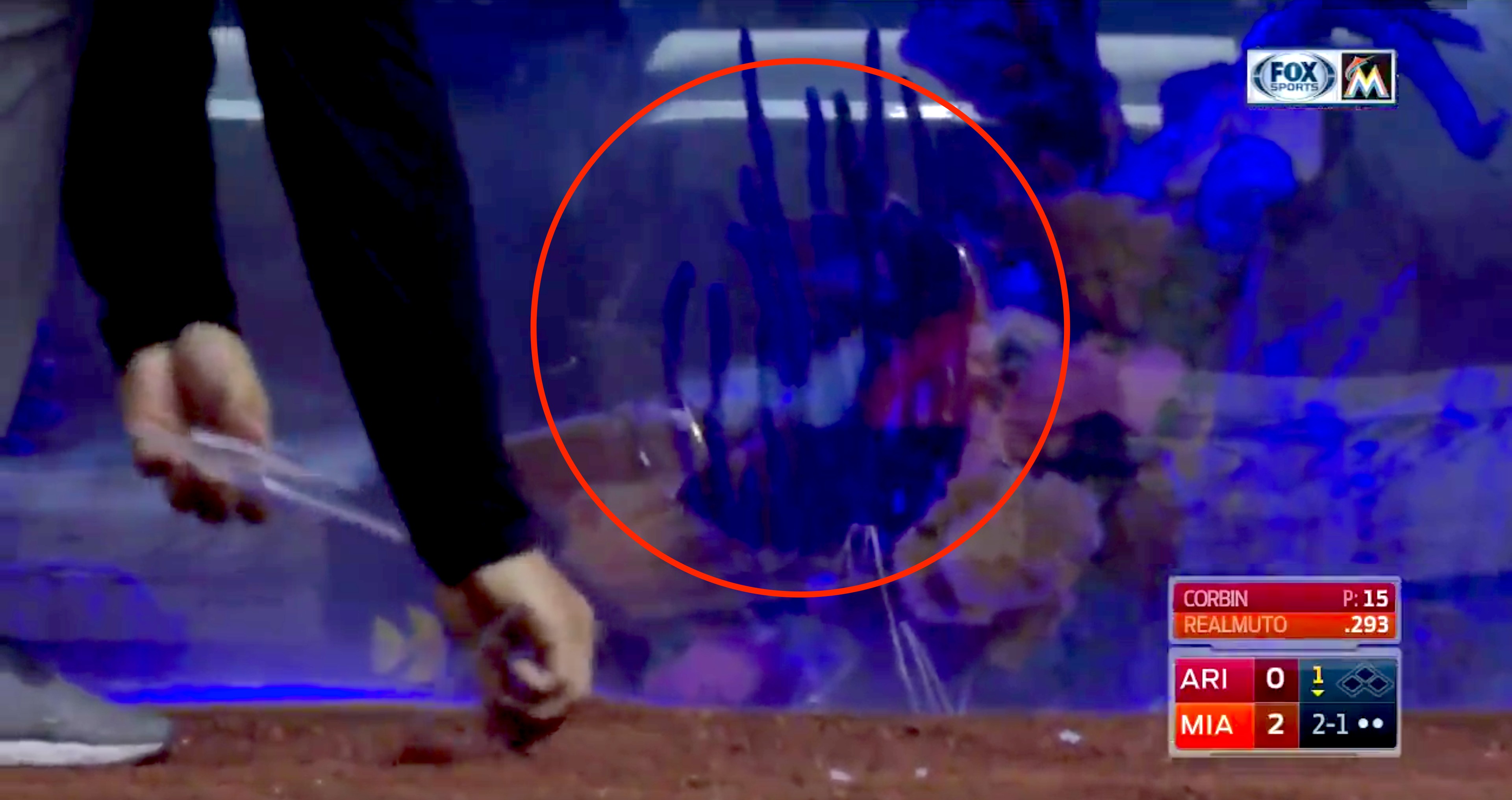 J.T. Realmuto broke the Marlins Park fish tank's protective glass