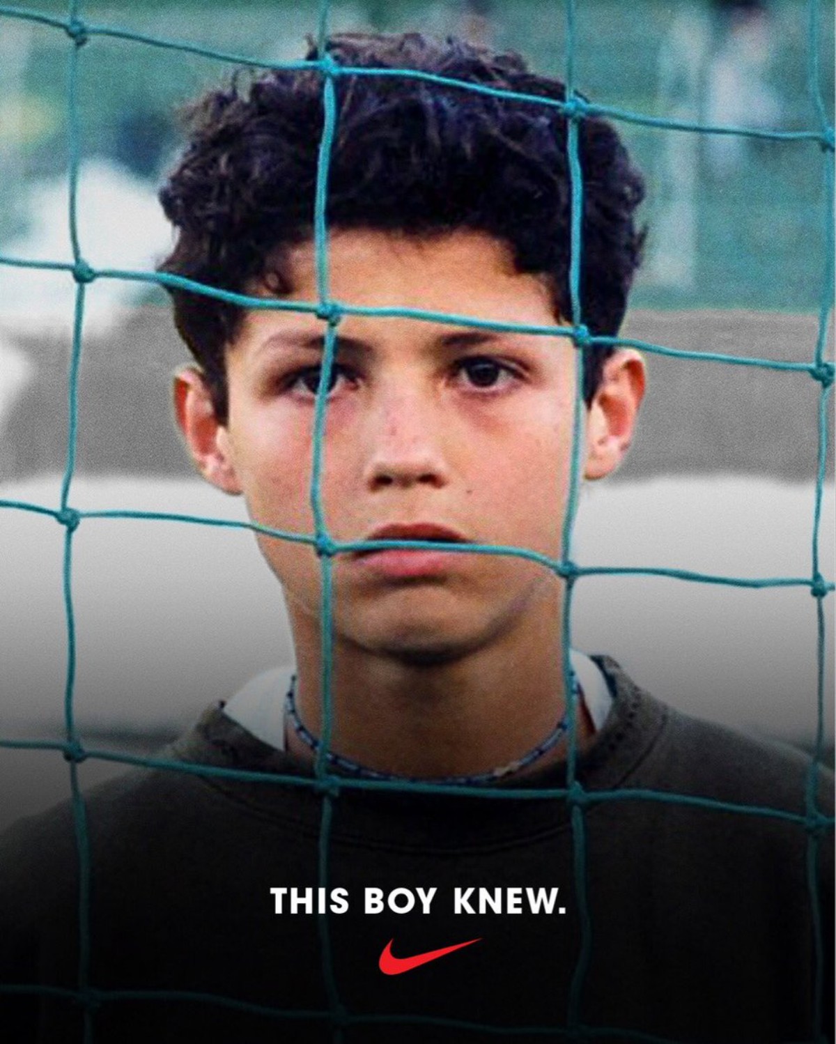 This boy knew. Криштиану Роналду в детстве фото. Ronaldo Nike he knows.