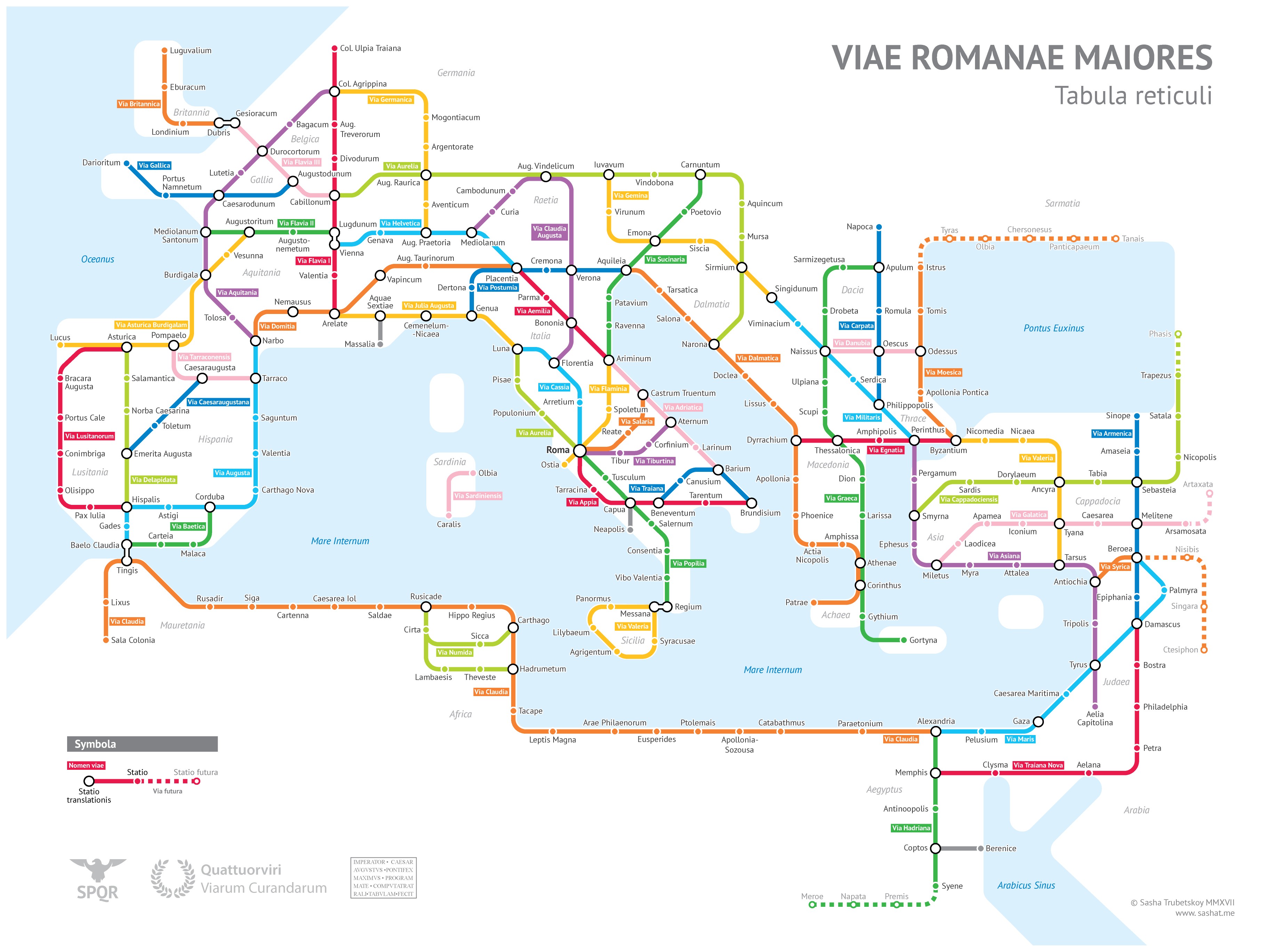 Le Strade Dell Impero Romano In Una Mappa Della Metropolitana