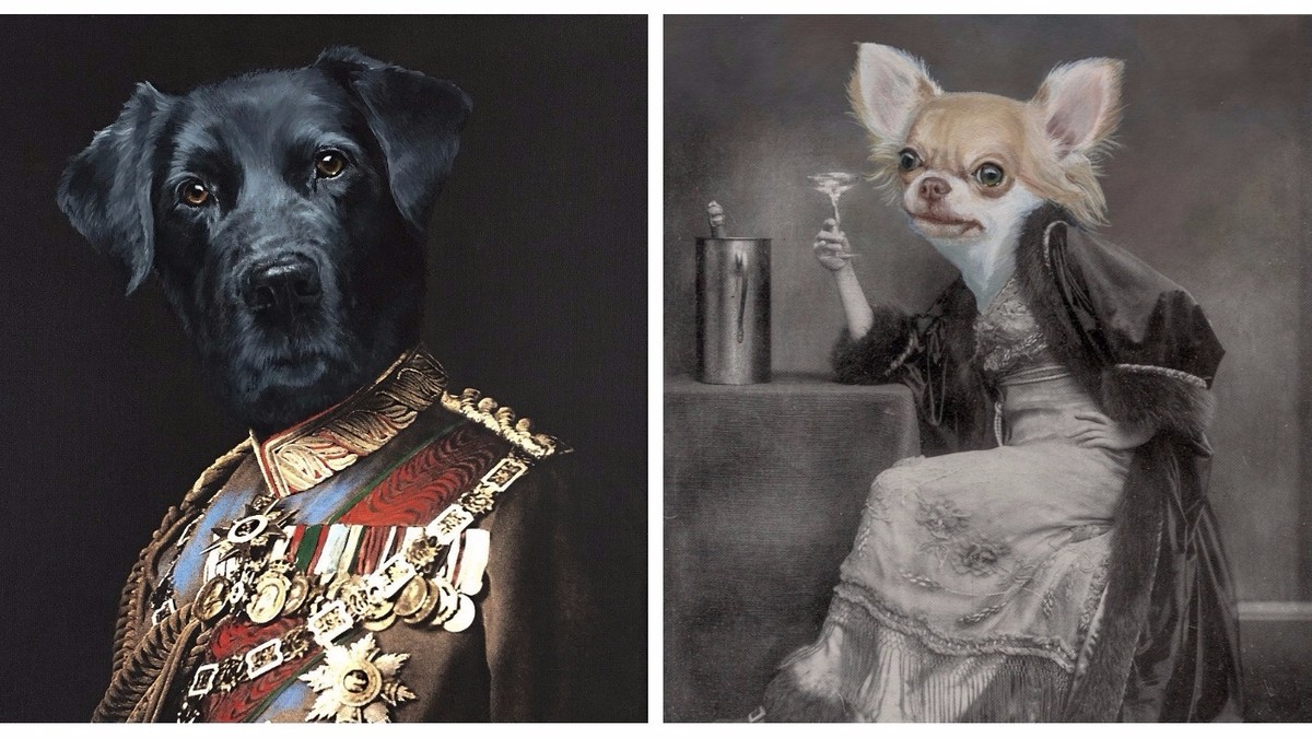 These Paintings of Humans With Dog Heads Deserve a Round of Appaws