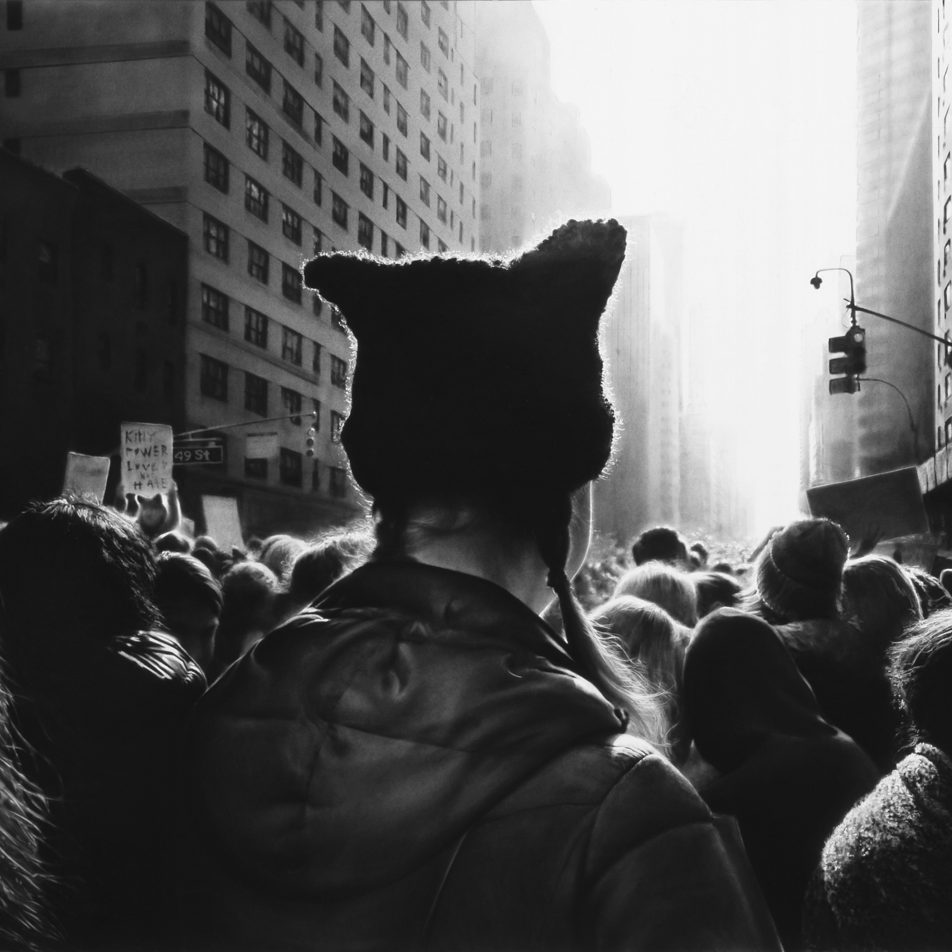 Image result for Longo, Untitled (Black Pussy Hat