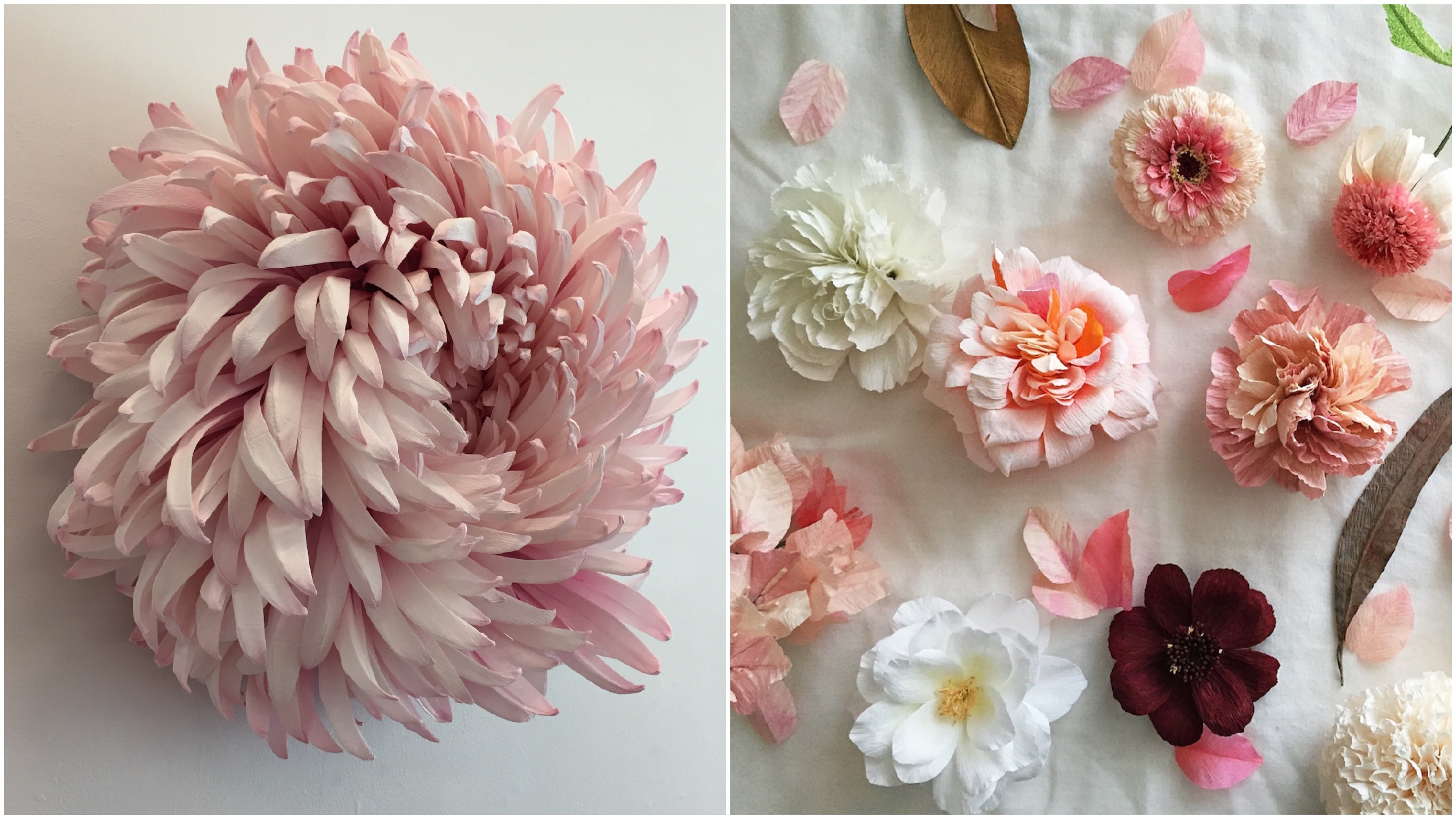 A Fanciful Twist: Crepe + Paper + Flowers