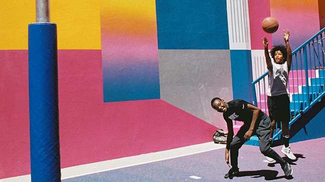 Photographing The Magic Of A Technicolor Basketball Court In Paris