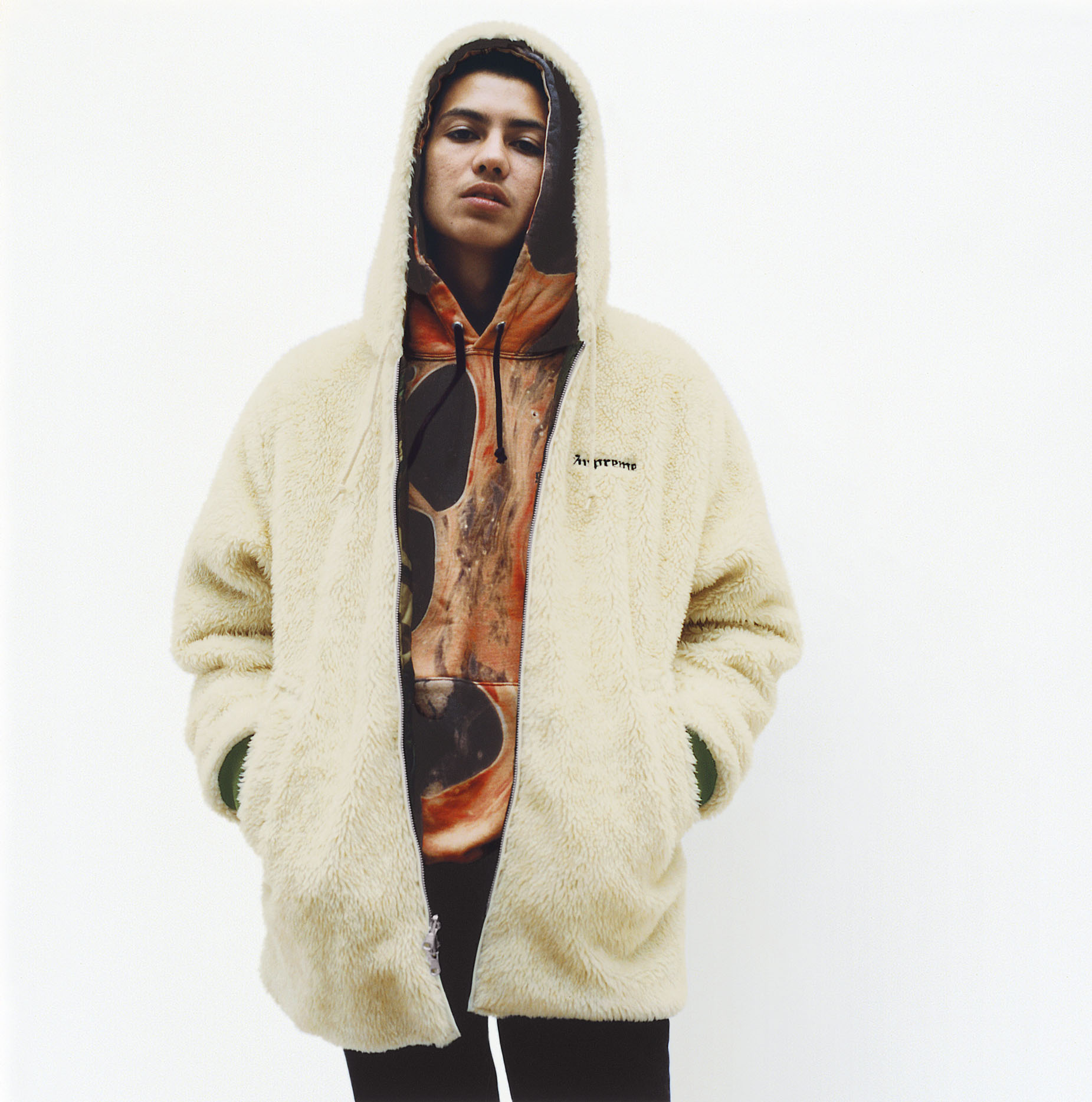 しています Supreme - supreme Reversible Sherpa Work Parkaの通販 by