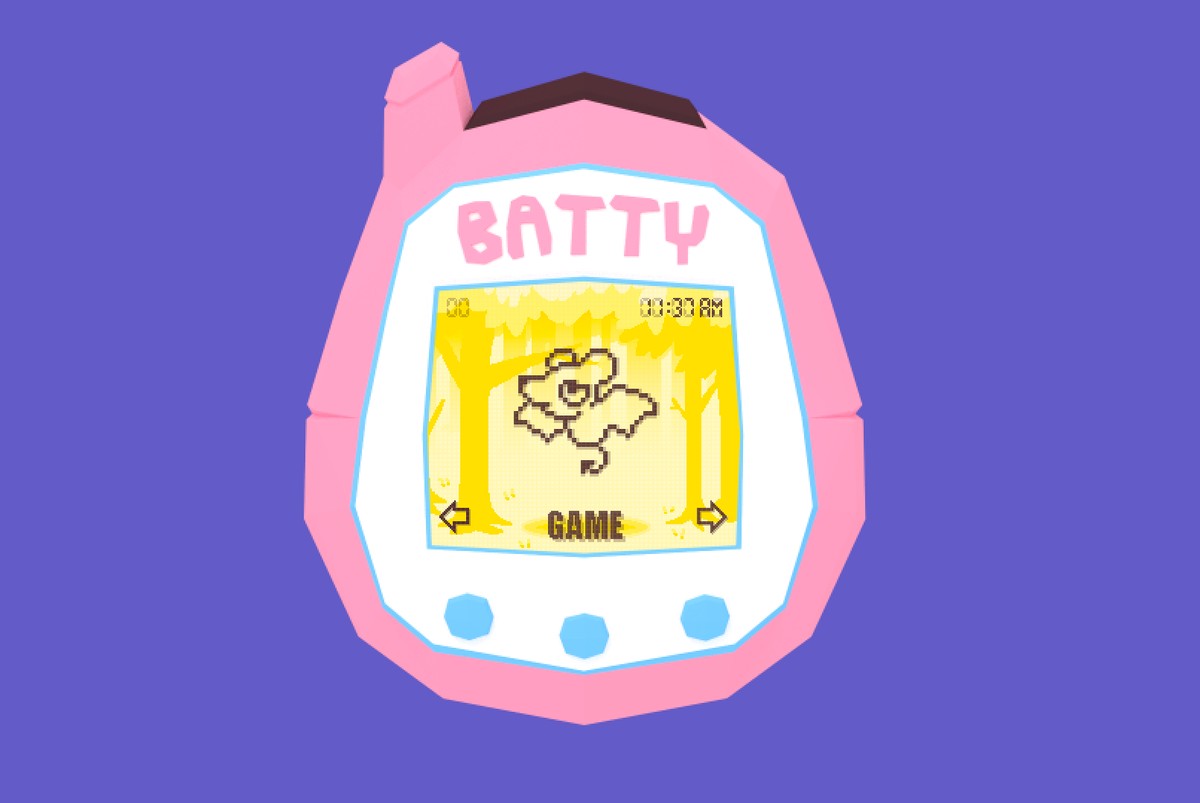TOBIDASE! Q bitsVirtual pet LCD game that can pop out into the real and  touch!