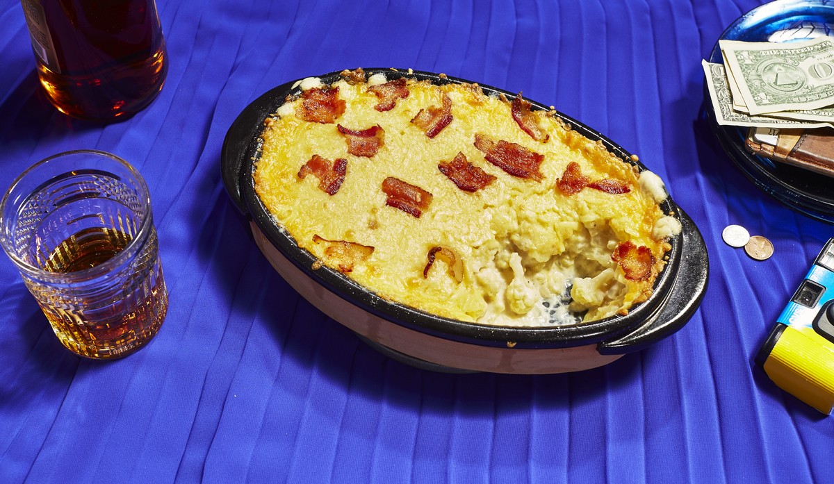 Cheesy Cauliflower and Bacon Gratin MUNCHIES