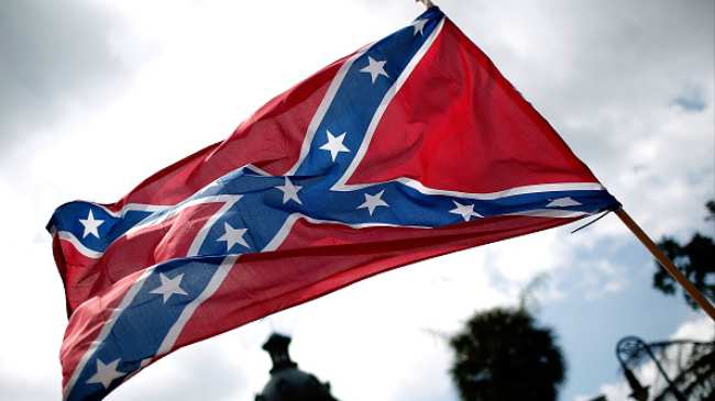 a new yorker is facing eviction for hanging confederate flags in his