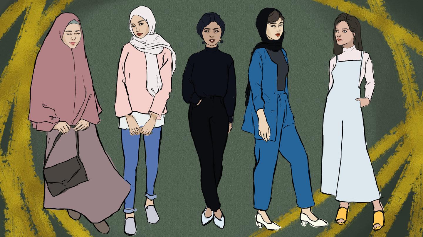 Gambar Kartun Orang Memakai Hijab Lengkap | Wallkatamotif