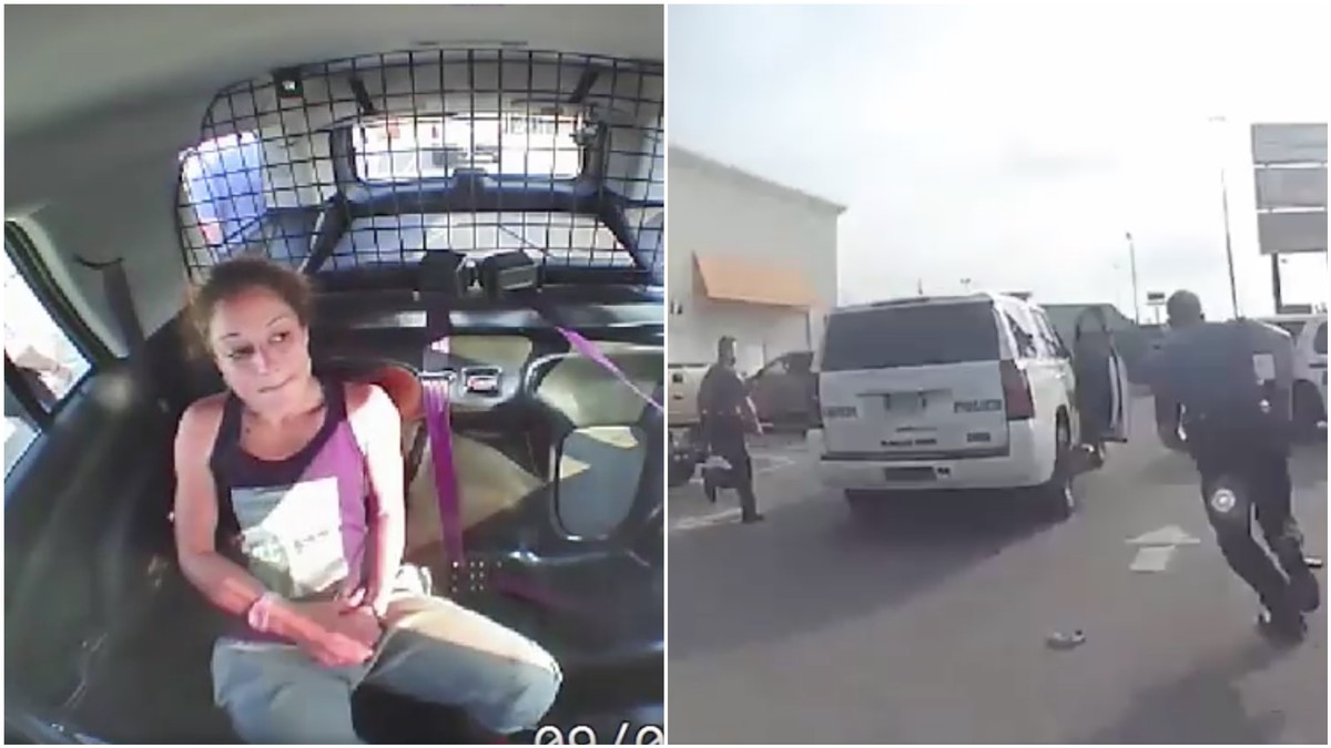 A Woman Handcuffed In The Back Of A Cop Car Somehow Managed To Steal It 