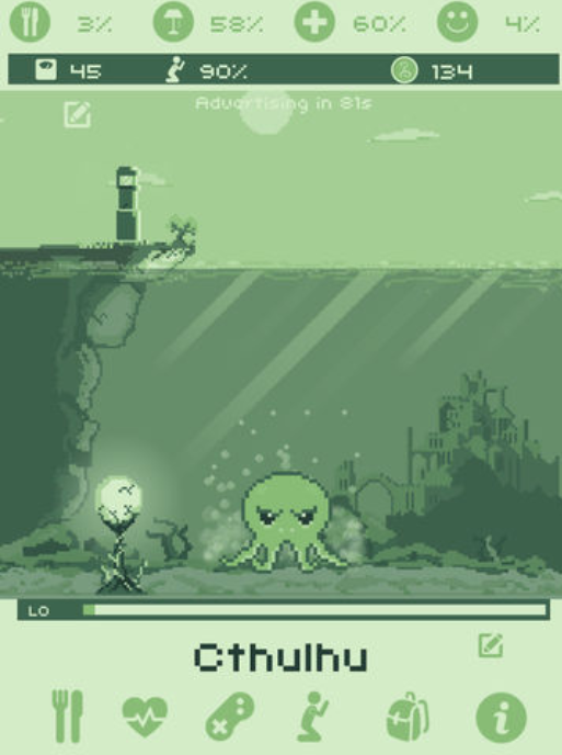 ‘Cthulhu Virtual Pet’ es un Tamagotchi en honor a Lovecraft y al terror