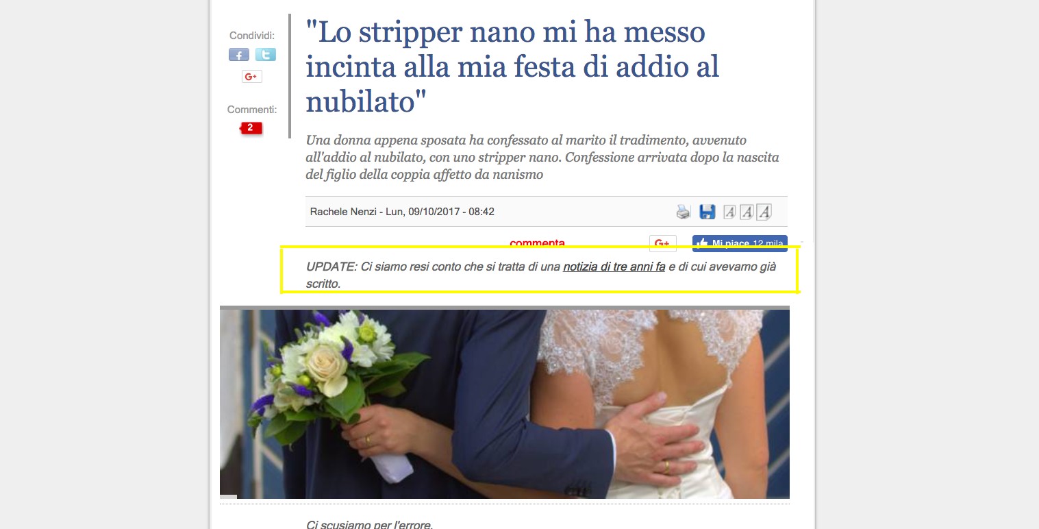 Questo invece è un vero articolo del Giornale